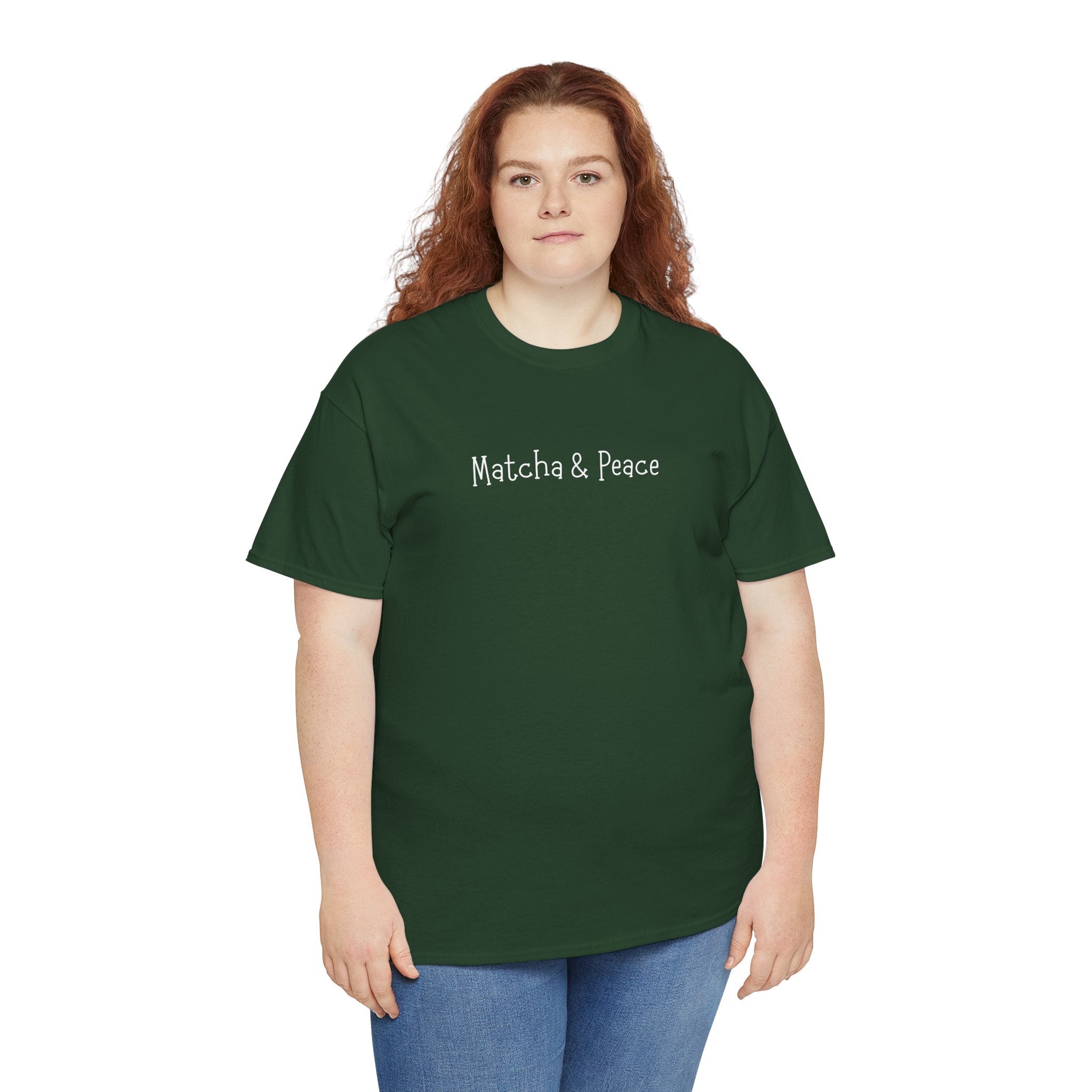 Matcha & Peace Tee — Minimalist Tea Lover Shirt