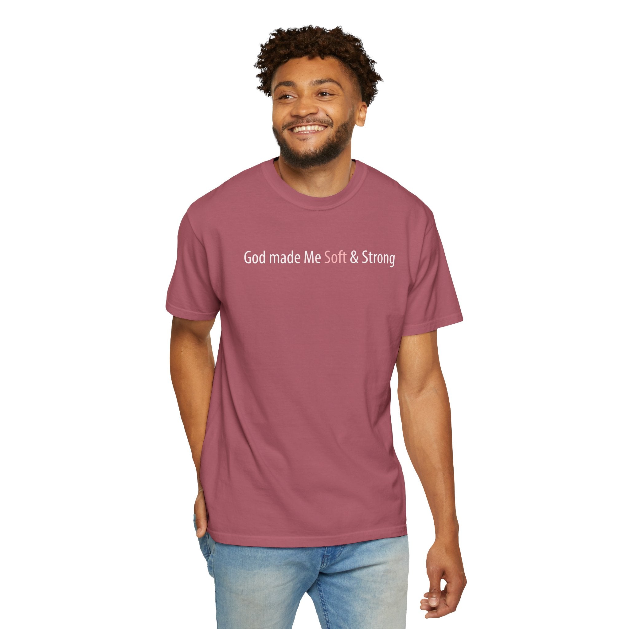God Made Me Soft & Strong T-Shirt — Inspirational Faith Graphic Tee