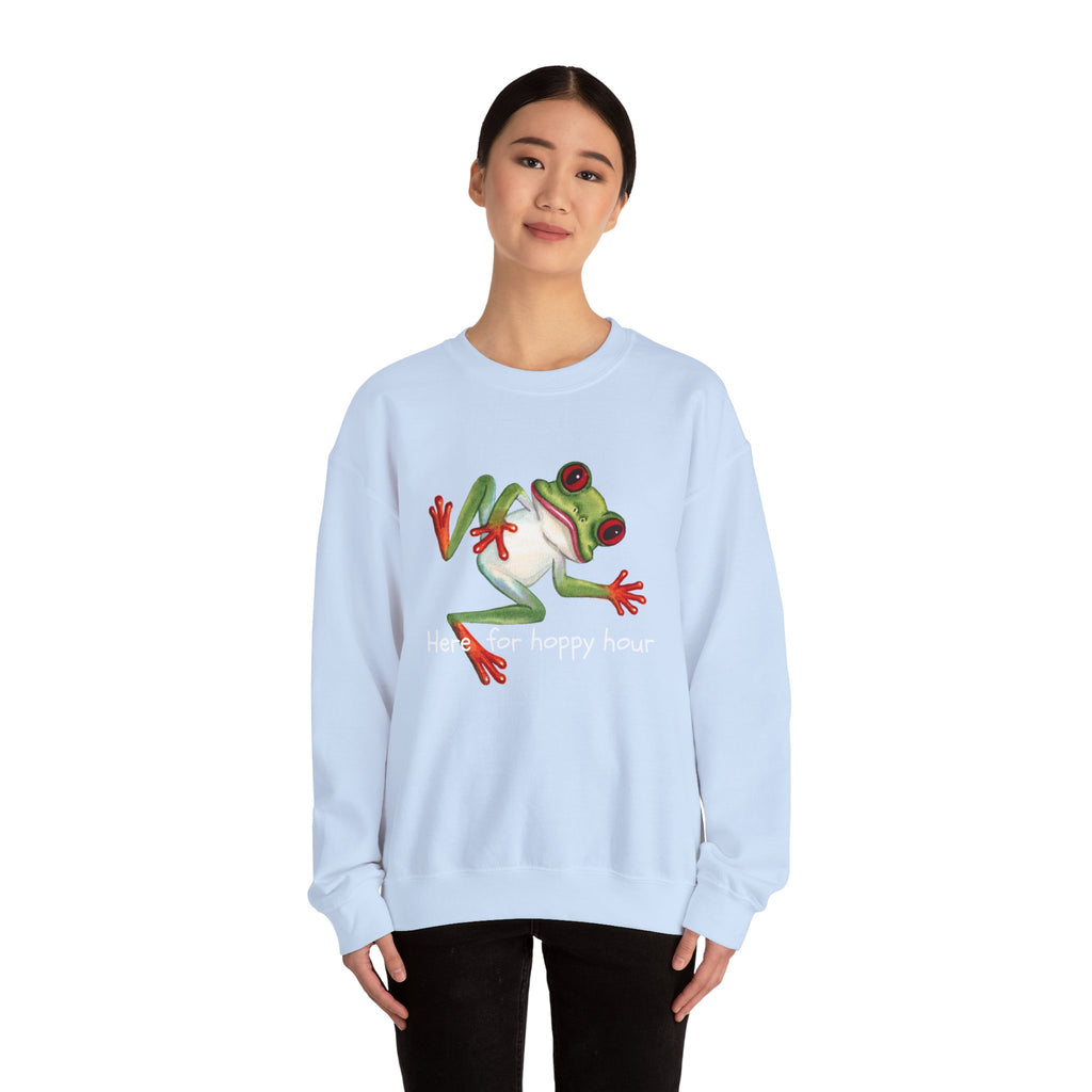 Frog 'Here for Hoppy Hour' Crewneck Sweatshirt