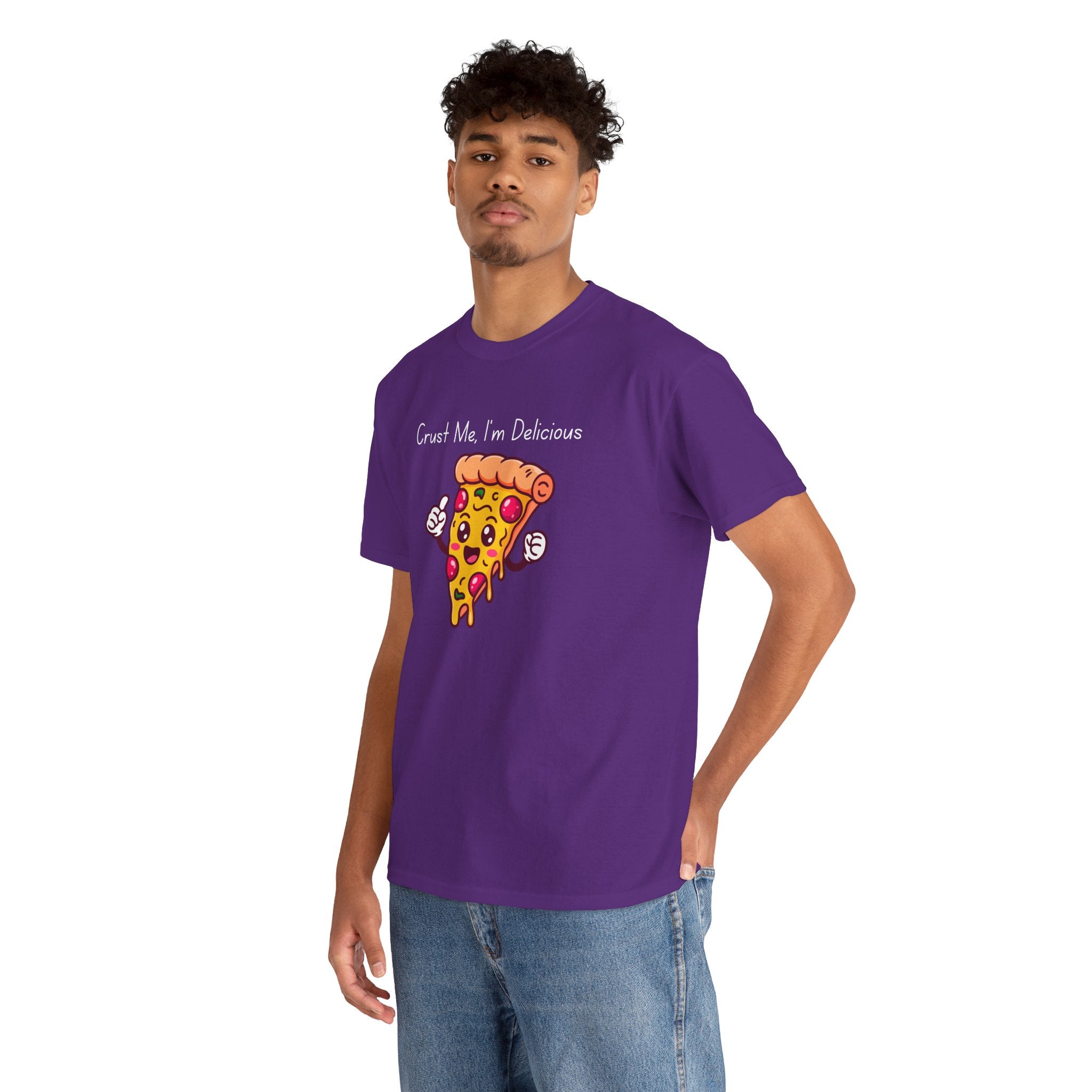 Pizza Slice Tee — "Crust Me, I'm Delicious" Funny Pizza Graphic Shirt