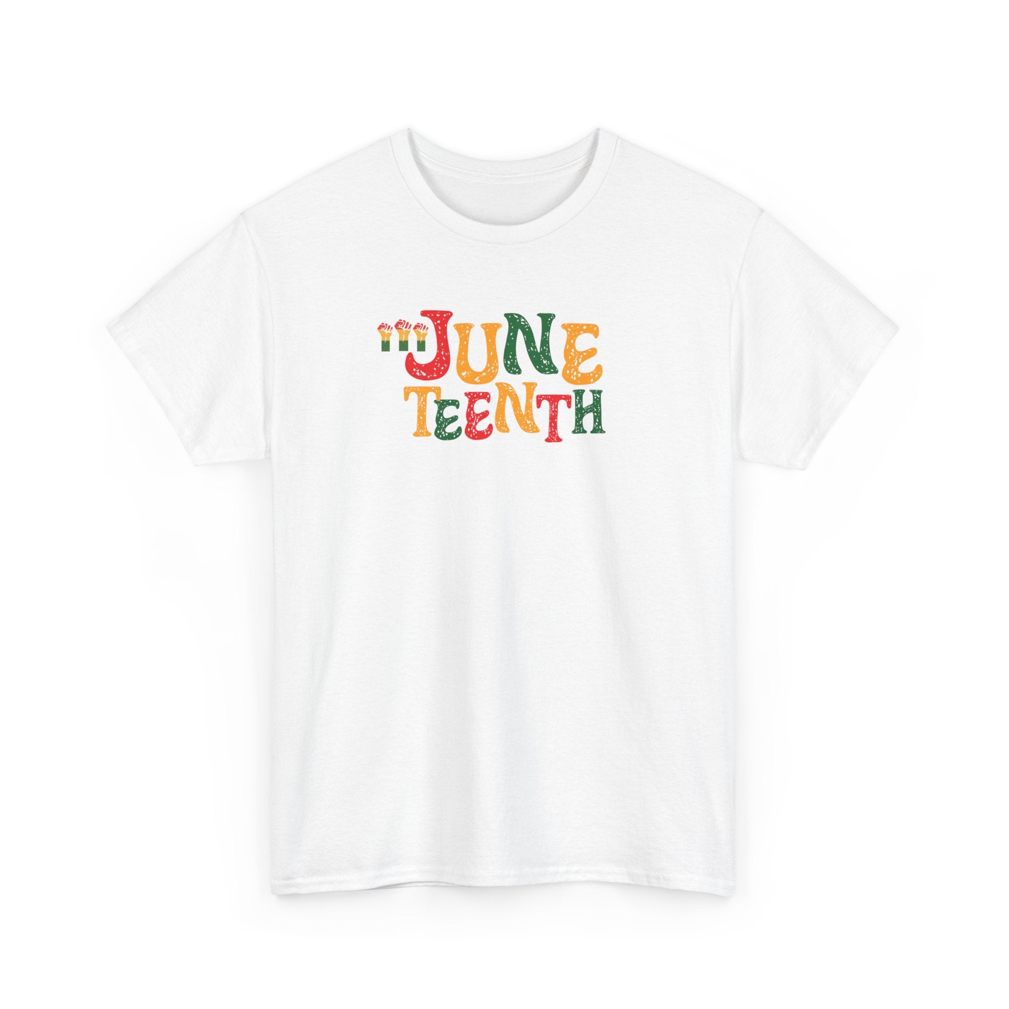 Juneteenth Graphic T-Shirt — Colorful Retro "Juneteenth" Tee (Jun 19 Celebration)