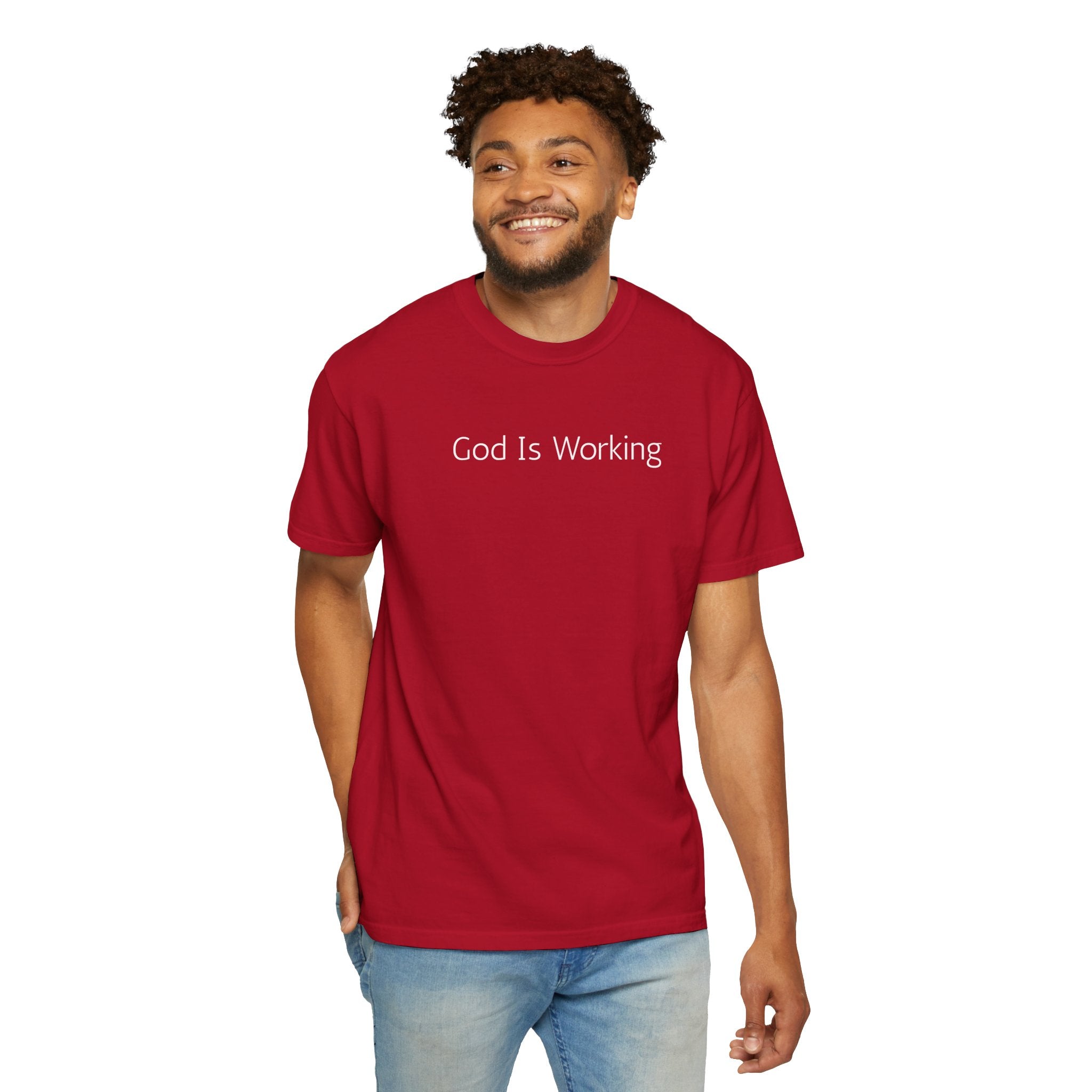 Faith T-Shirt — "God Is Working" Inspirational Tee