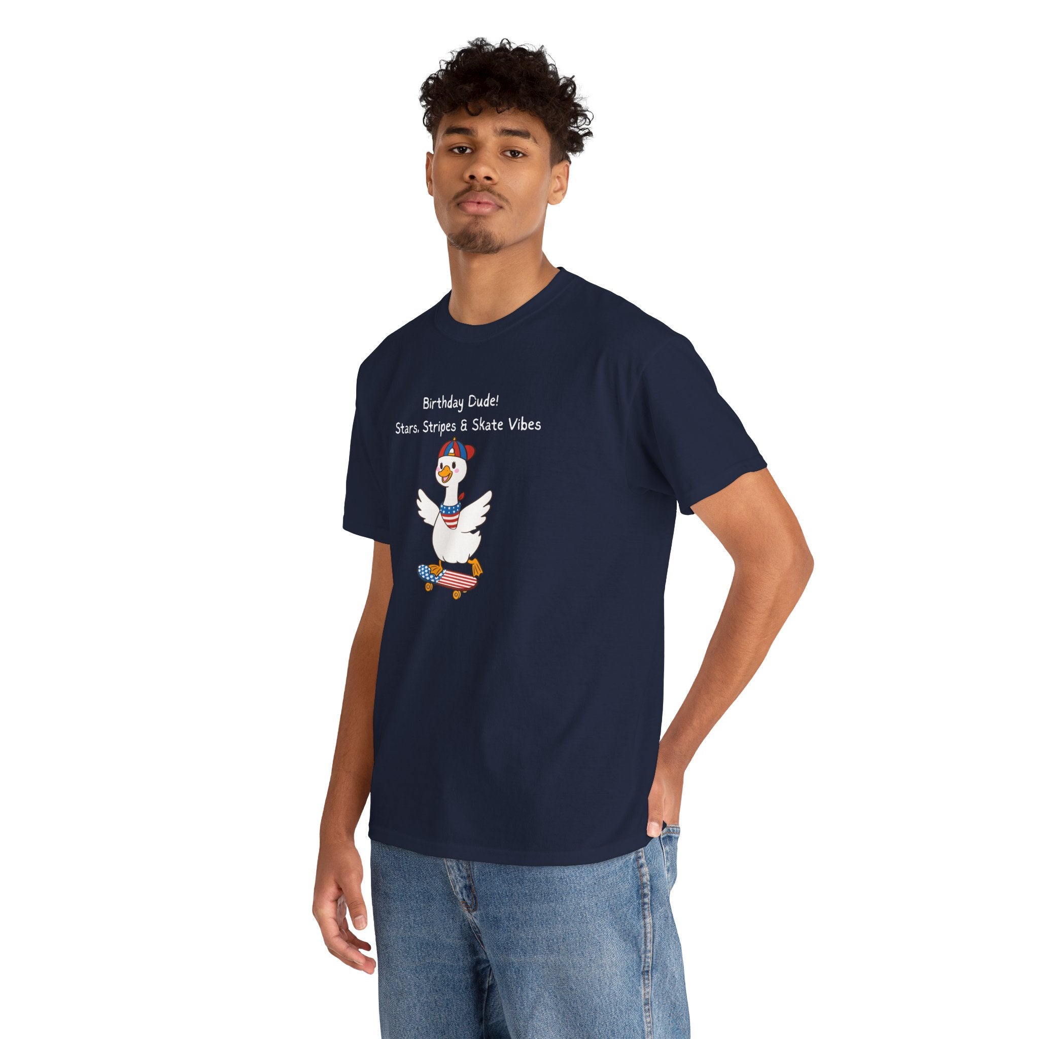 Birthday Dude! Stars, Stripes & Skate Vibes Tee