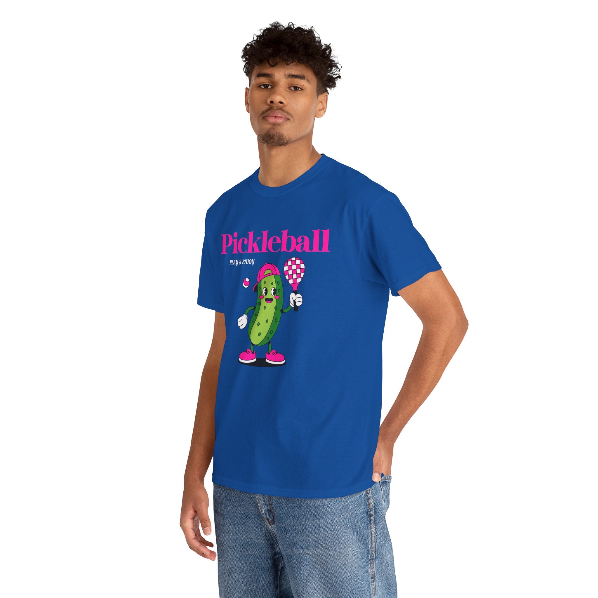 Pickleball Pickle Mascot Tee — Play & Enjoy Graphic T-Shirt