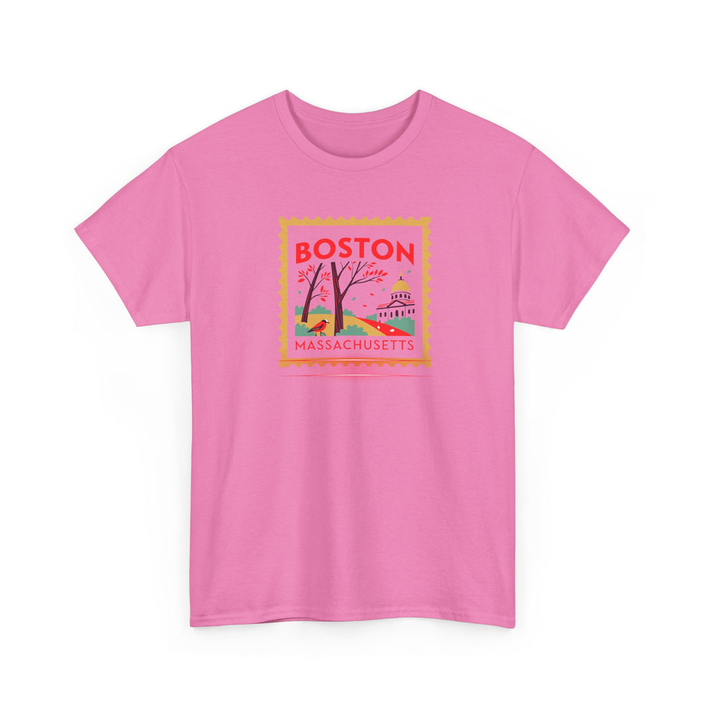 Boston Massachusetts Stamp Graphic Tee