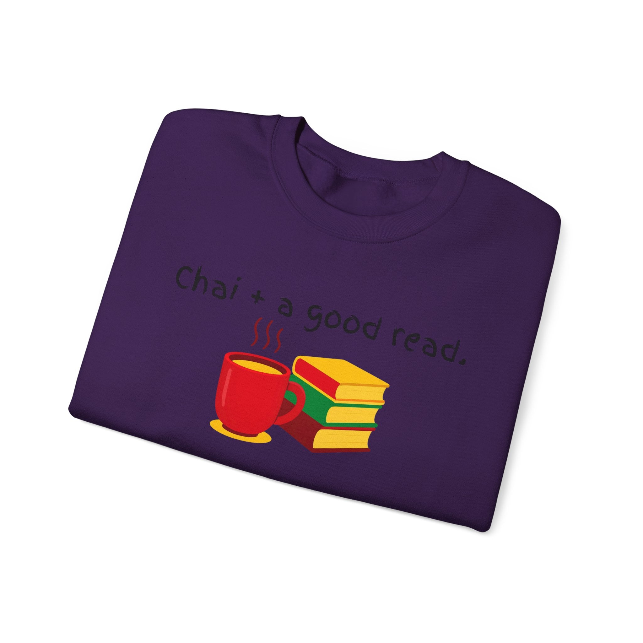 Cozy Reading Sweatshirt — "Chai + a Good Read" Crewneck