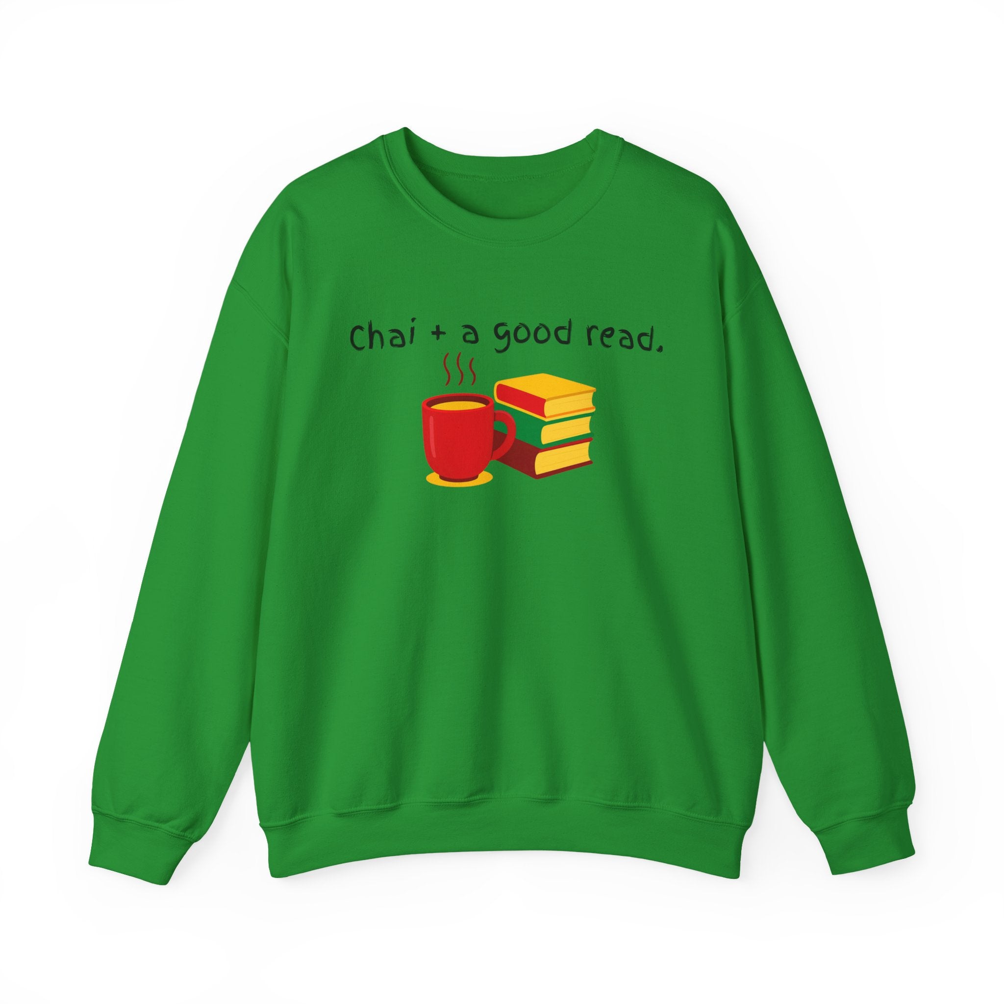 Cozy Reading Sweatshirt — "Chai + a Good Read" Crewneck