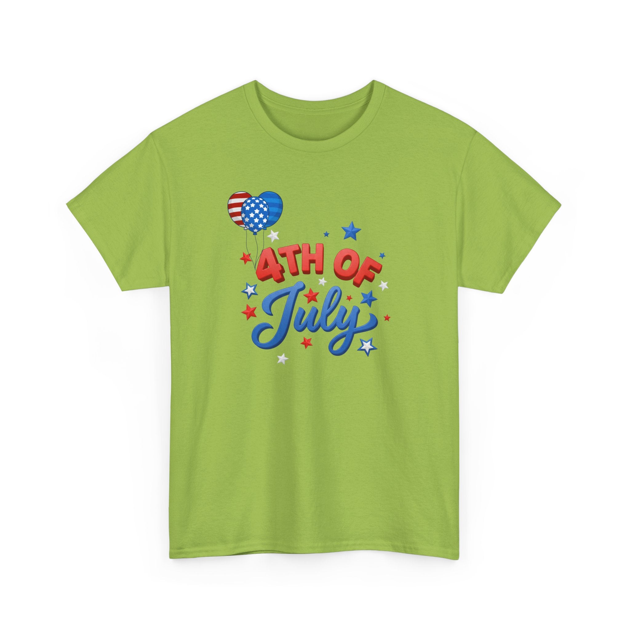 4th of July T-Shirt – Patriotic Stars & Heart Independence Day Tee