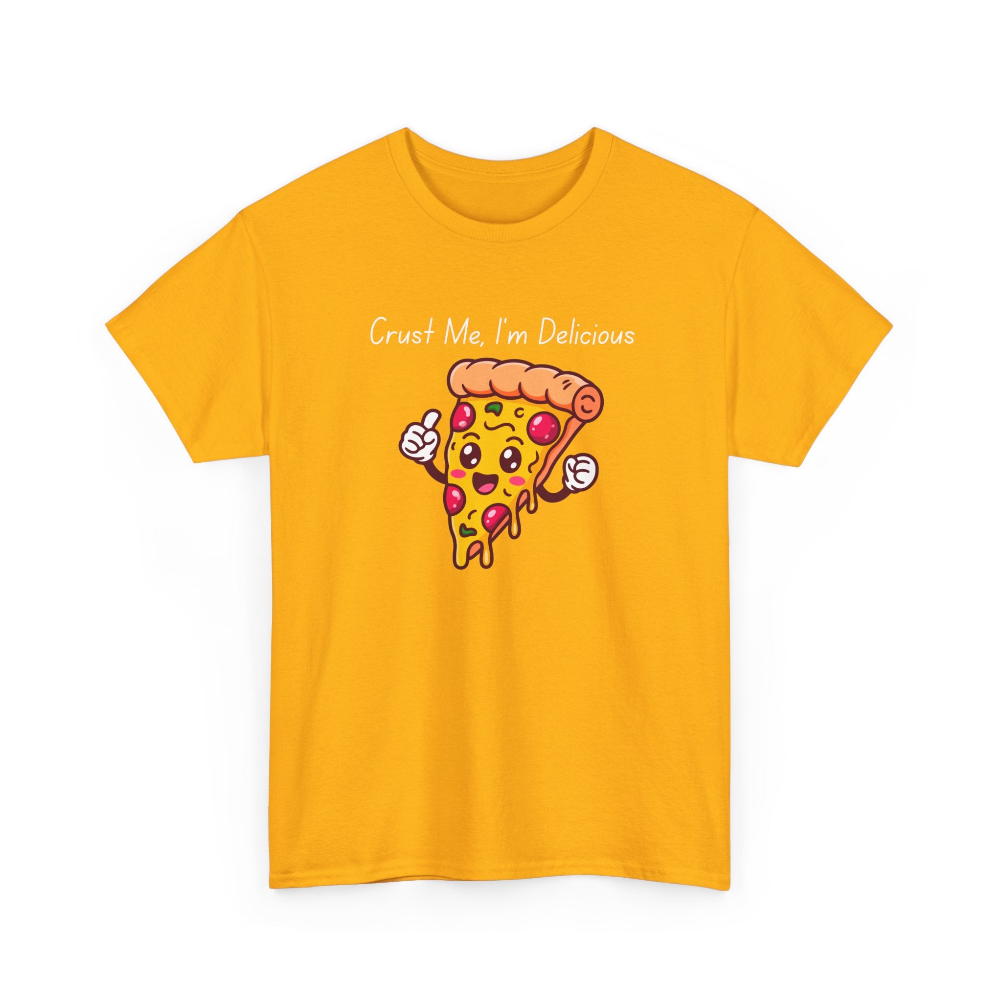 Pizza Slice Tee — "Crust Me, I'm Delicious" Funny Pizza Graphic Shirt