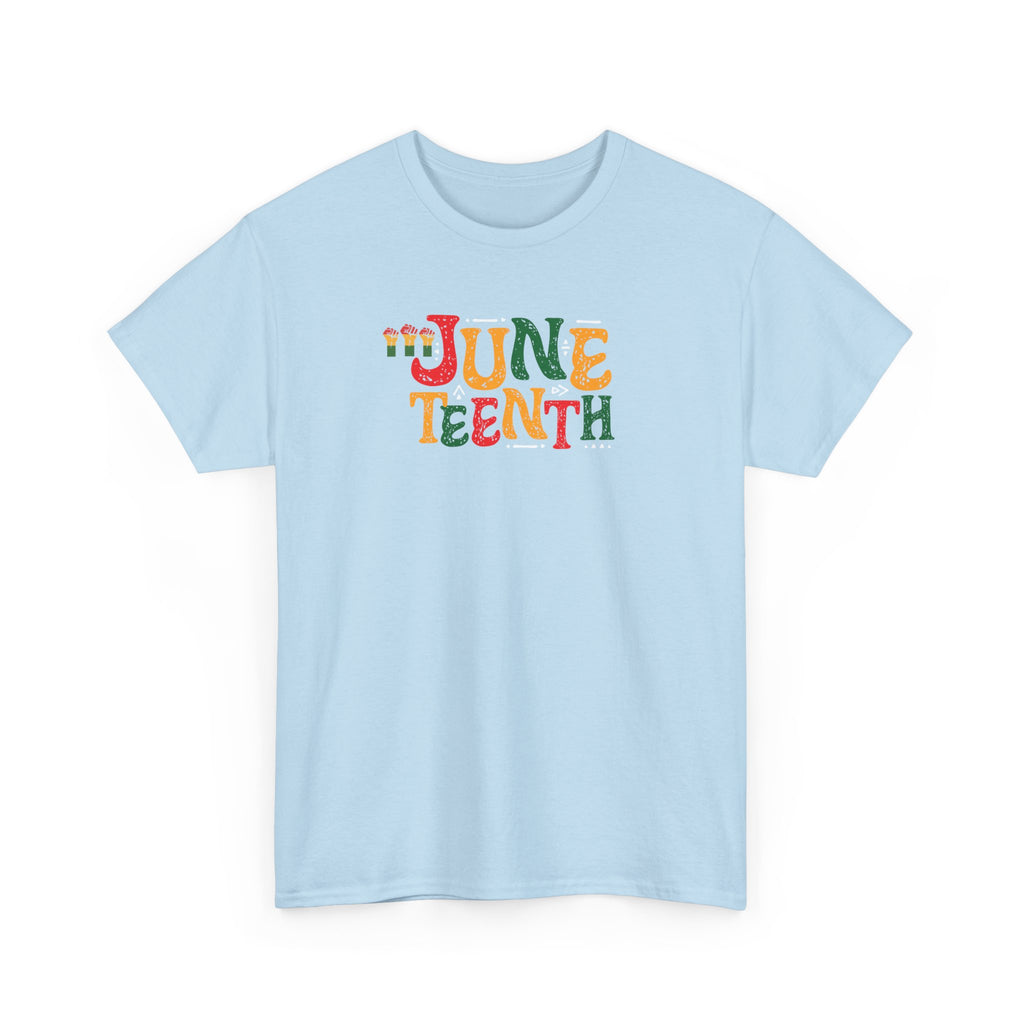 Juneteenth Graphic T-Shirt — Colorful Retro "Juneteenth" Tee (Jun 19 Celebration)