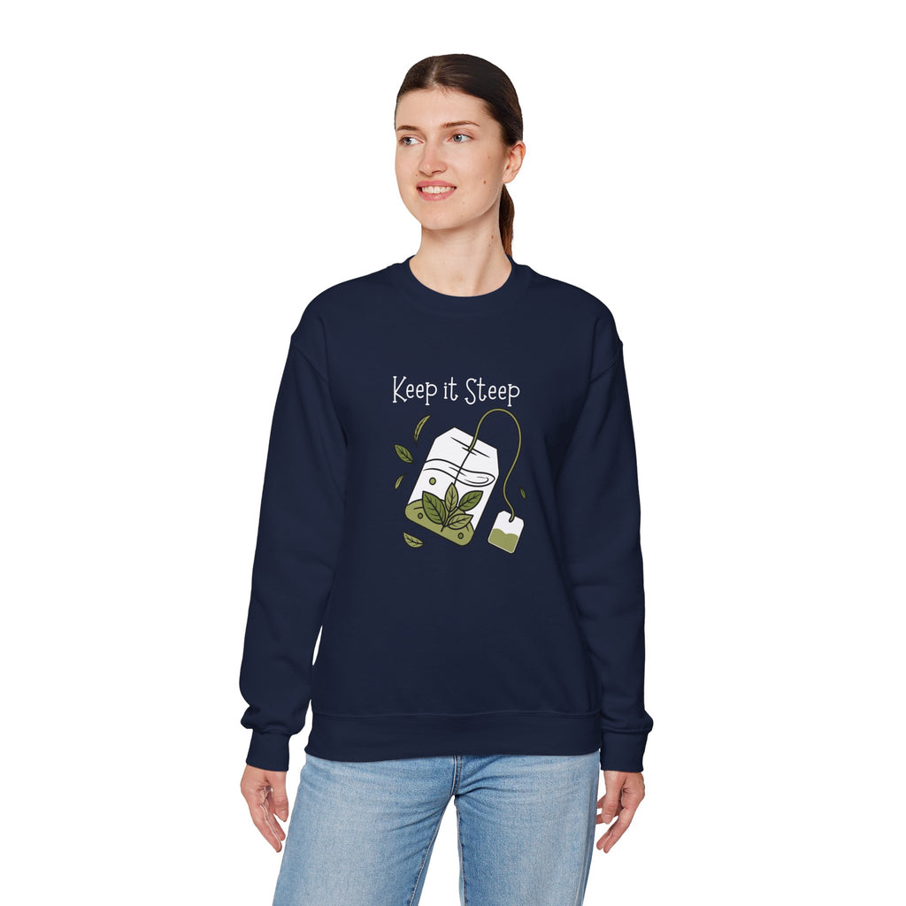Crewneck Sweatshirt — Herbal Tea Bag Illustration | Cozy Botanical Gift