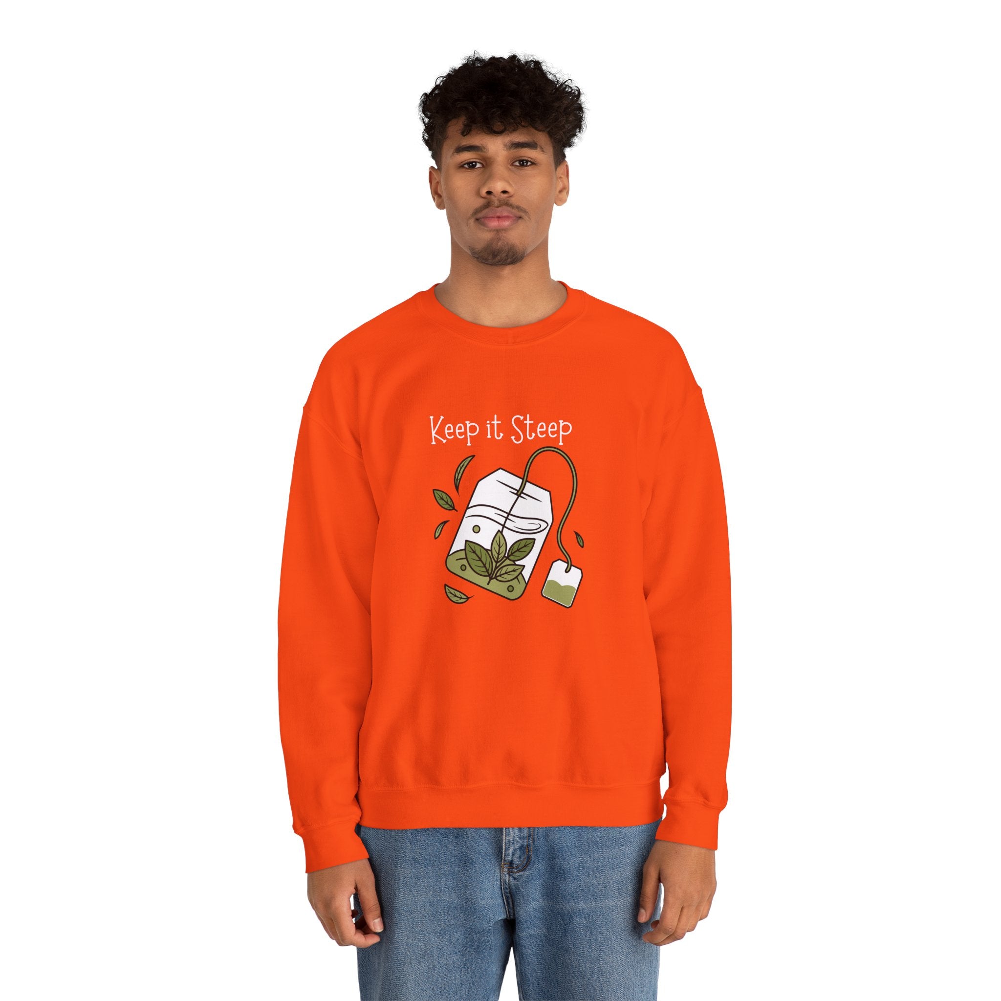 Crewneck Sweatshirt — Herbal Tea Bag Illustration | Cozy Botanical Gift