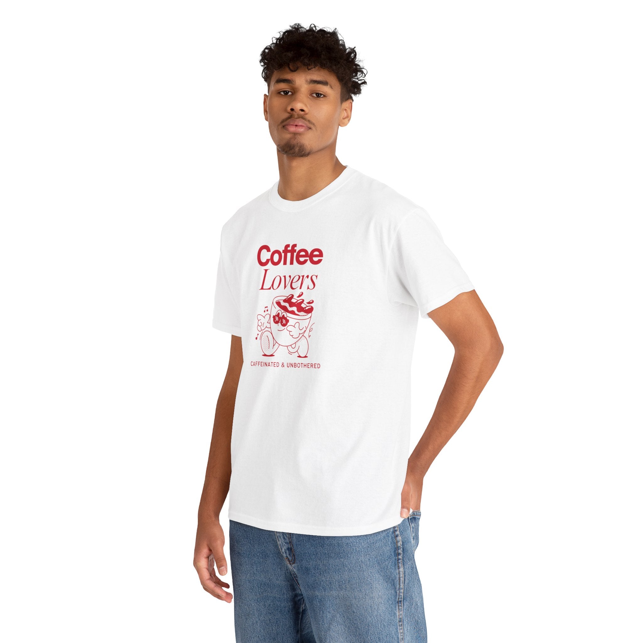 Coffee Lovers T-Shirt — Cute Red Coffee Cup Graphic Tee