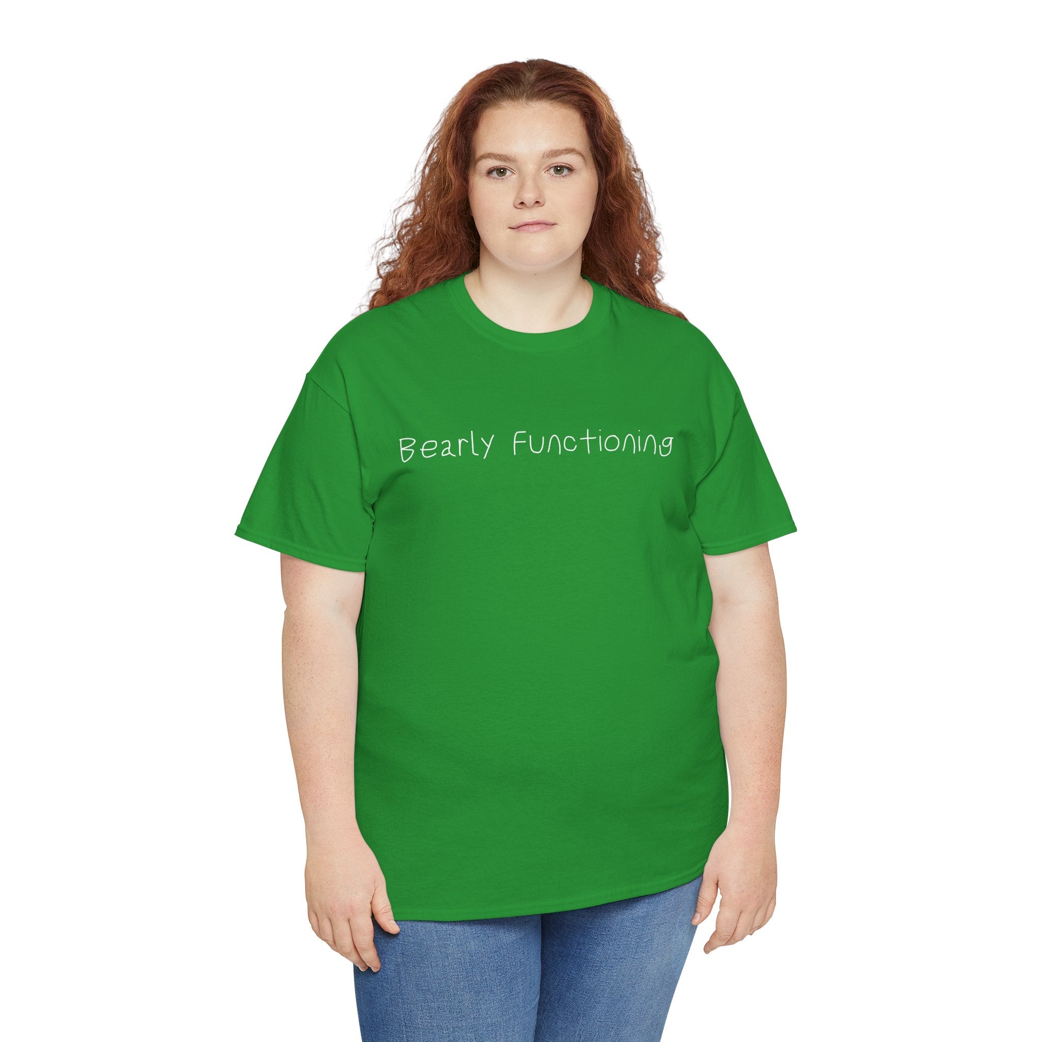Bearly Functioning T-Shirt — Funny Relatable Graphic Tee for Introverts & Busy People