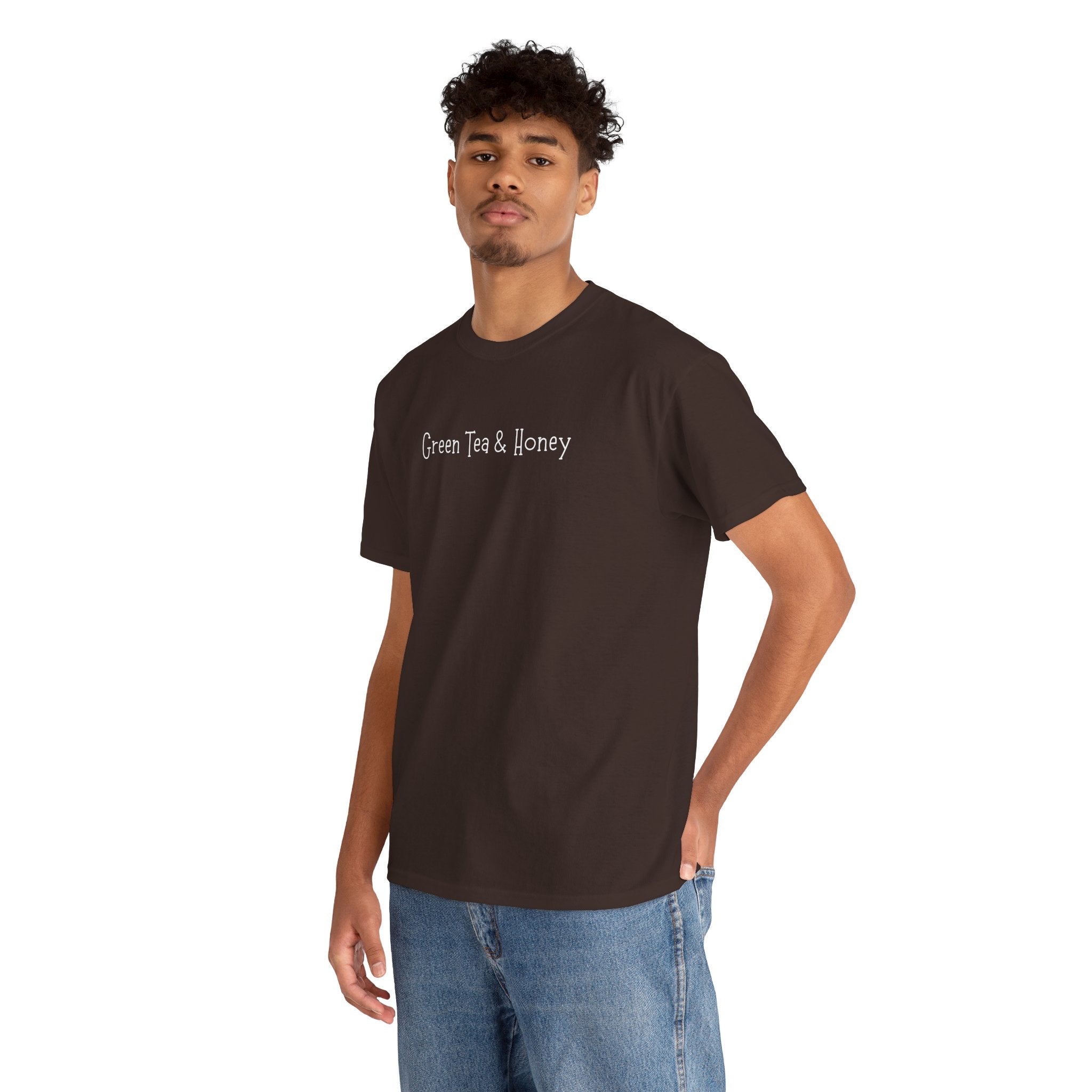 Green Tea & Honey Tee — Minimalist Tea Lover T-Shirt
