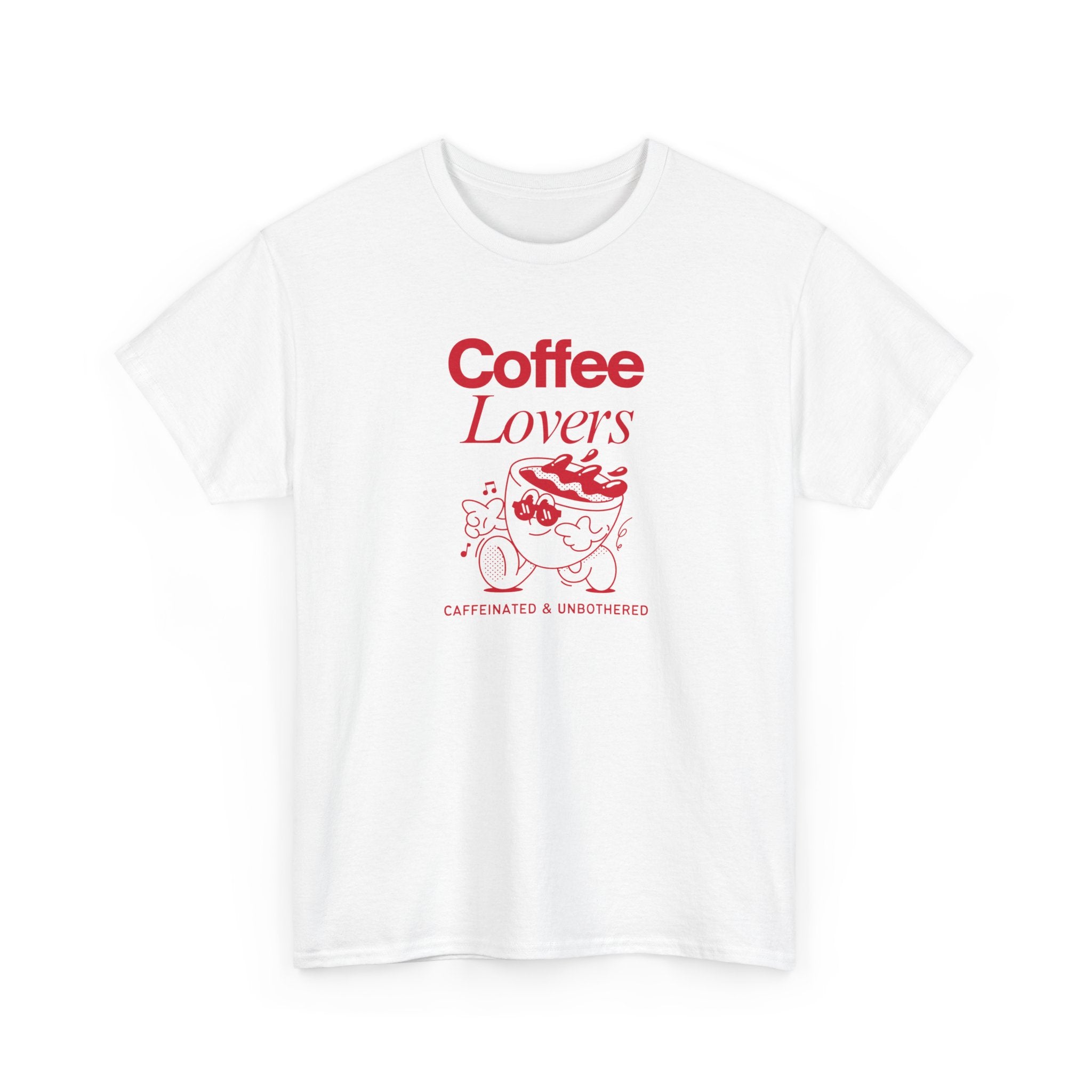 Coffee Lovers T-Shirt — Cute Red Coffee Cup Graphic Tee
