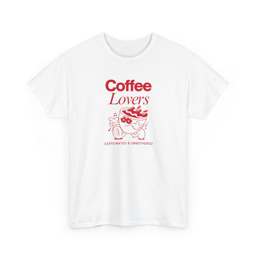Coffee Lovers T-Shirt — Cute Red Coffee Cup Graphic Tee