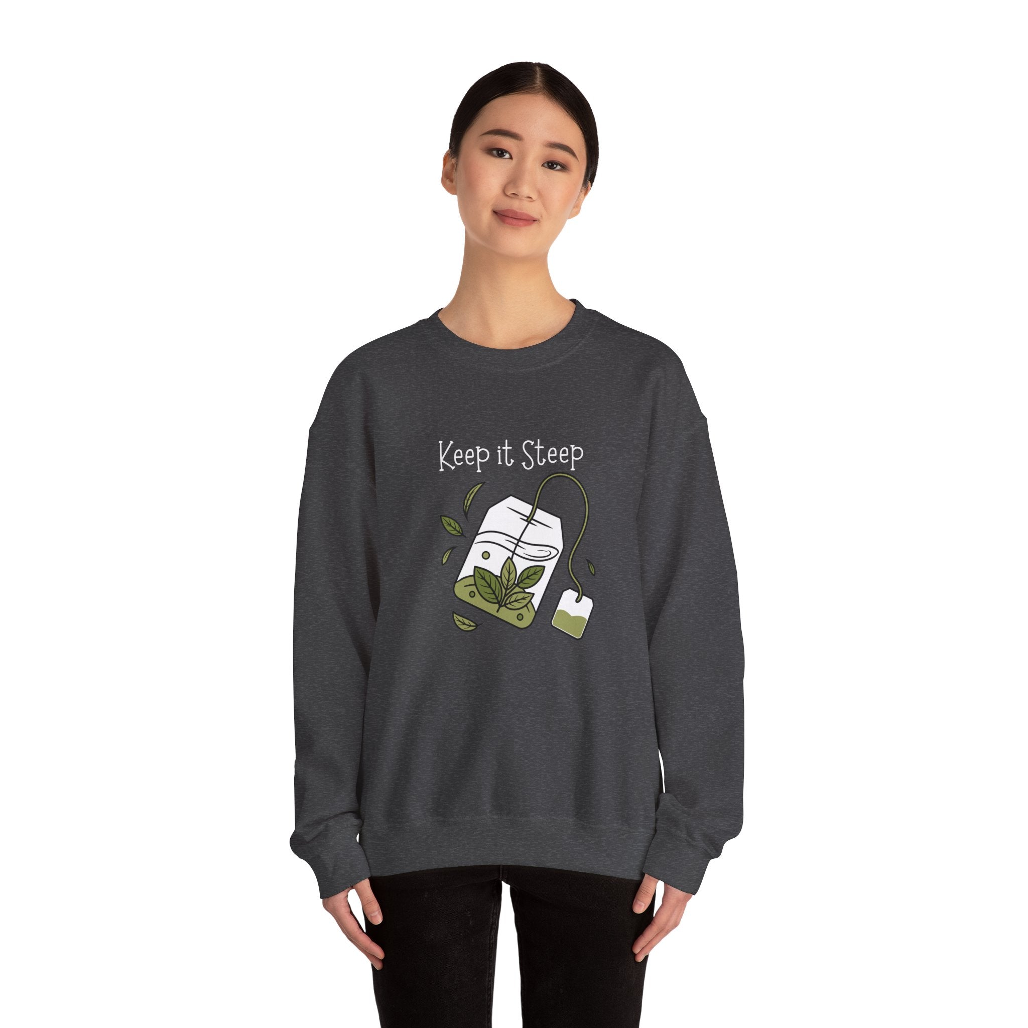 Crewneck Sweatshirt — Herbal Tea Bag Illustration | Cozy Botanical Gift