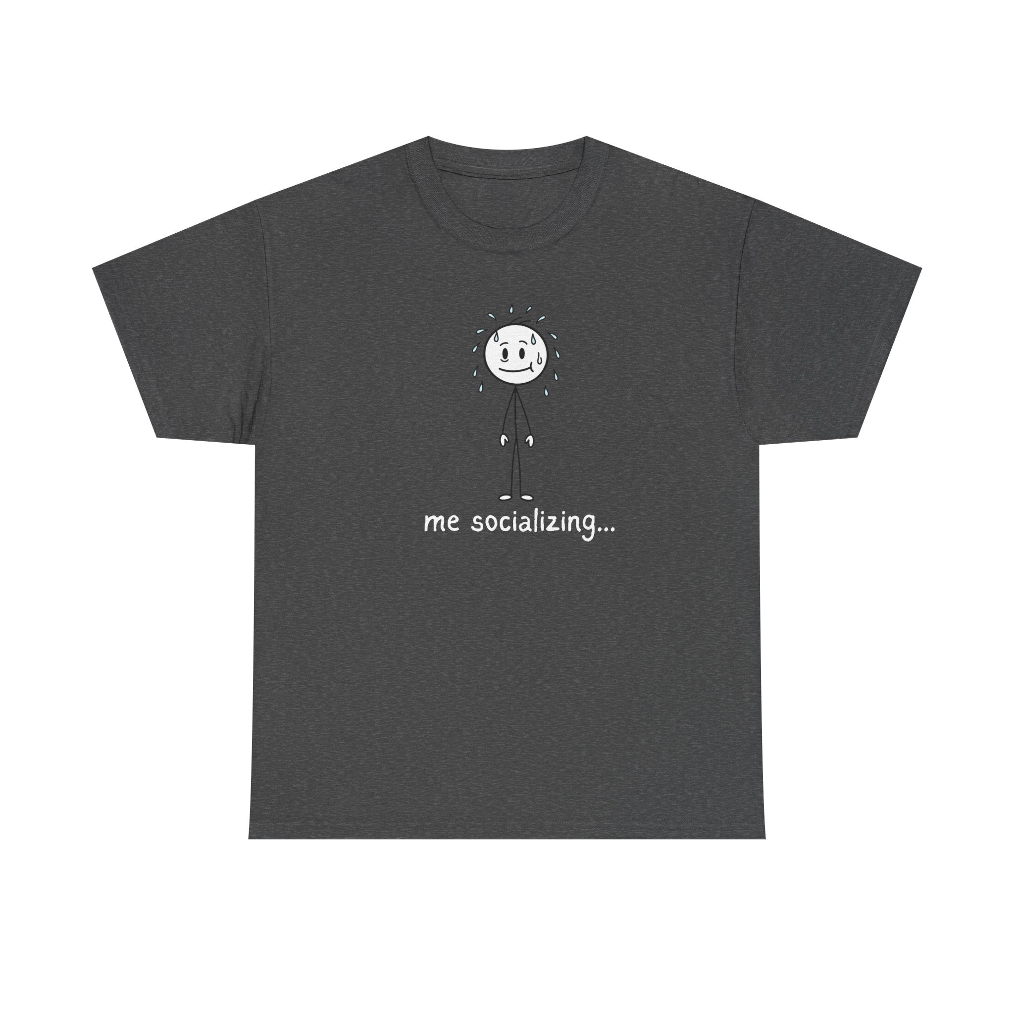 Me Socializing T-Shirt — Funny Introvert Stick Figure Tee