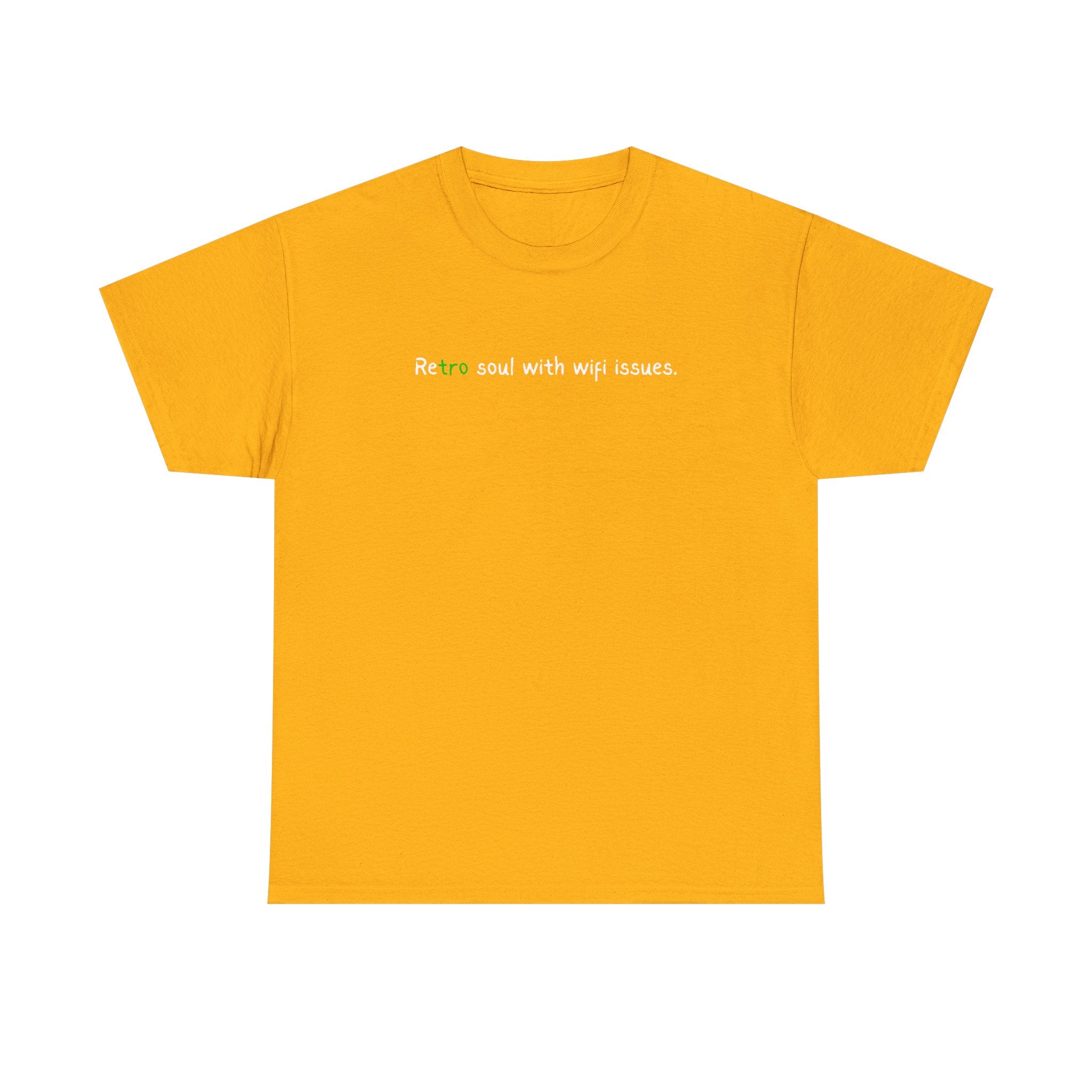 Retro Soul Tee - "Retro soul with wifi issues." Vintage Text Graphic T-Shirt