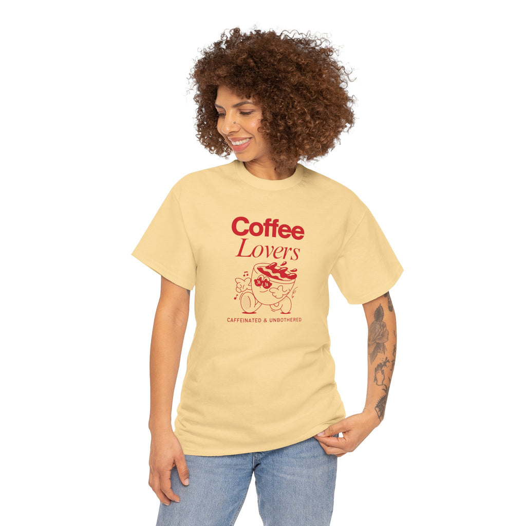 Coffee Lovers T-Shirt — Cute Red Coffee Cup Graphic Tee