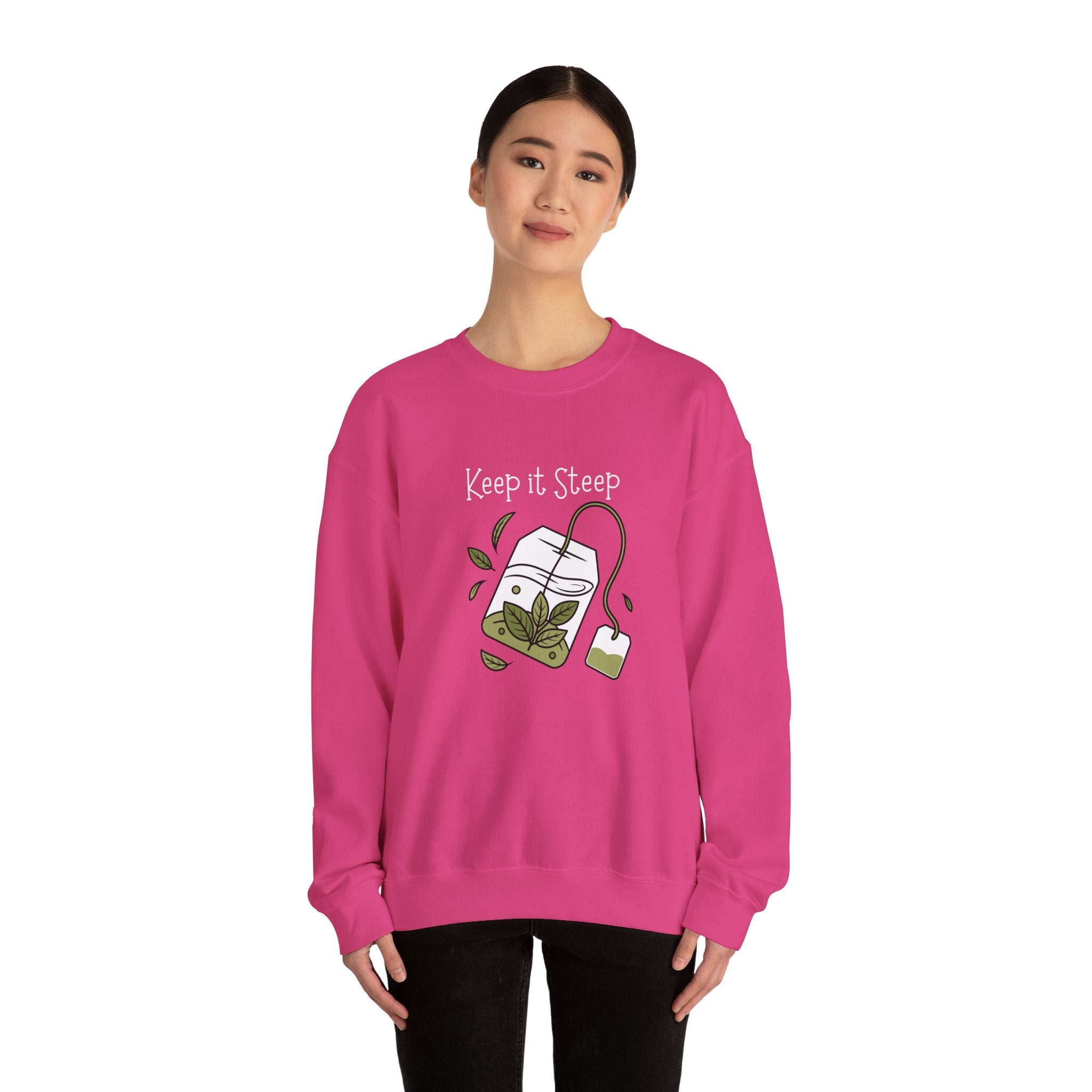 Crewneck Sweatshirt — Herbal Tea Bag Illustration | Cozy Botanical Gift