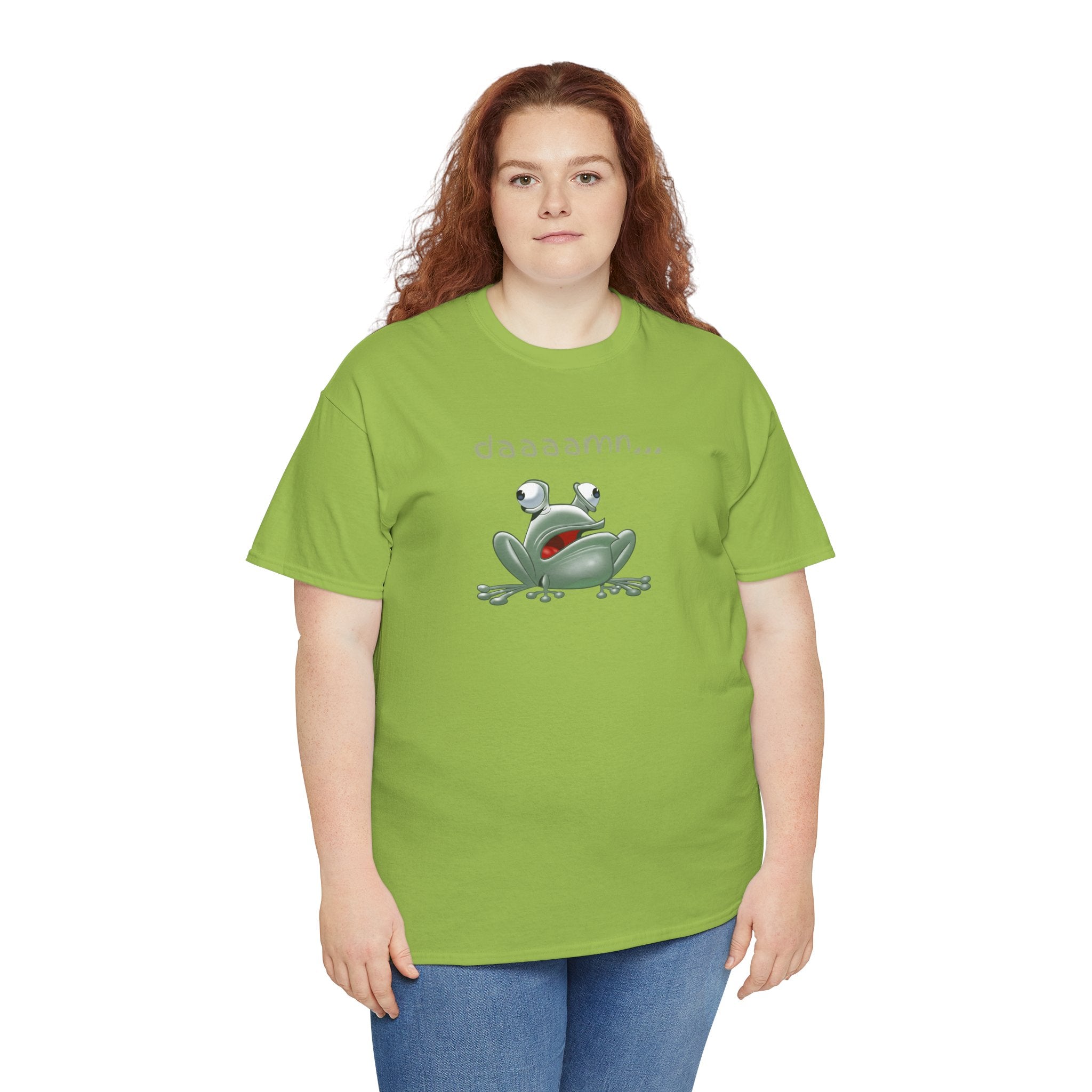 Frog "daaaamn..." T-Shirt — Funny Relaxed Frog Graphic Tee