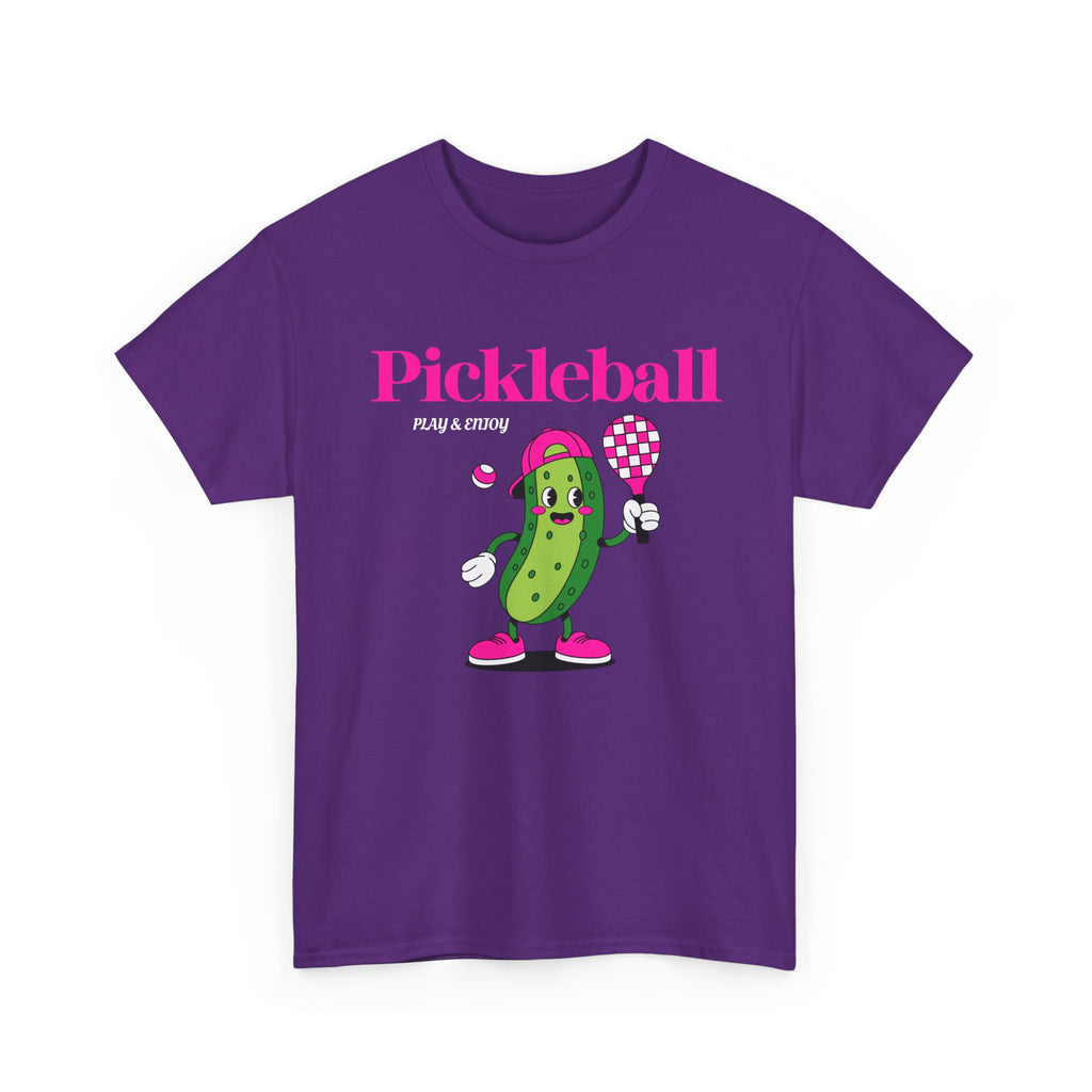 Pickleball Pickle Mascot Tee — Play & Enjoy Graphic T-Shirt