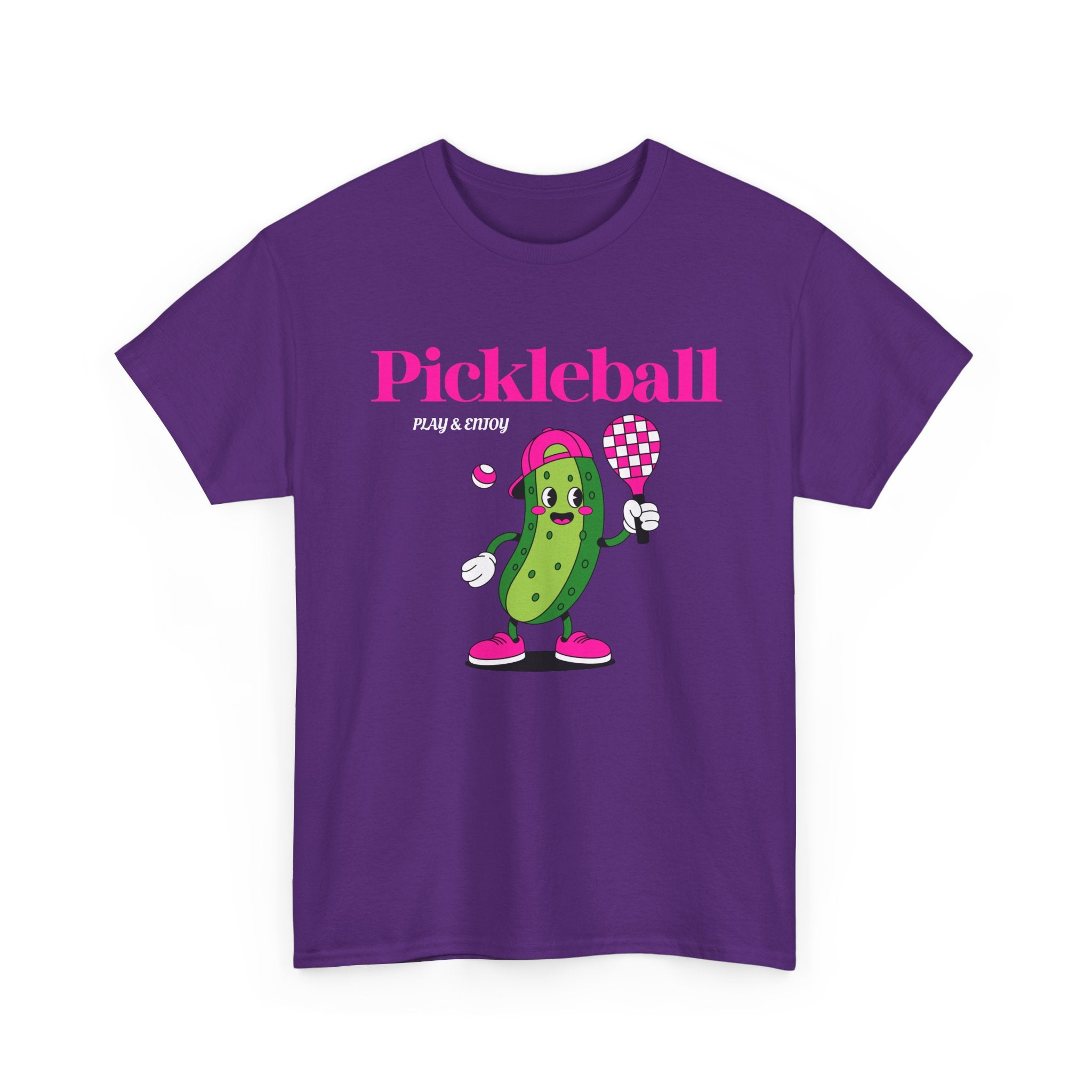 Pickleball Pickle Mascot Tee — Play & Enjoy Graphic T-Shirt