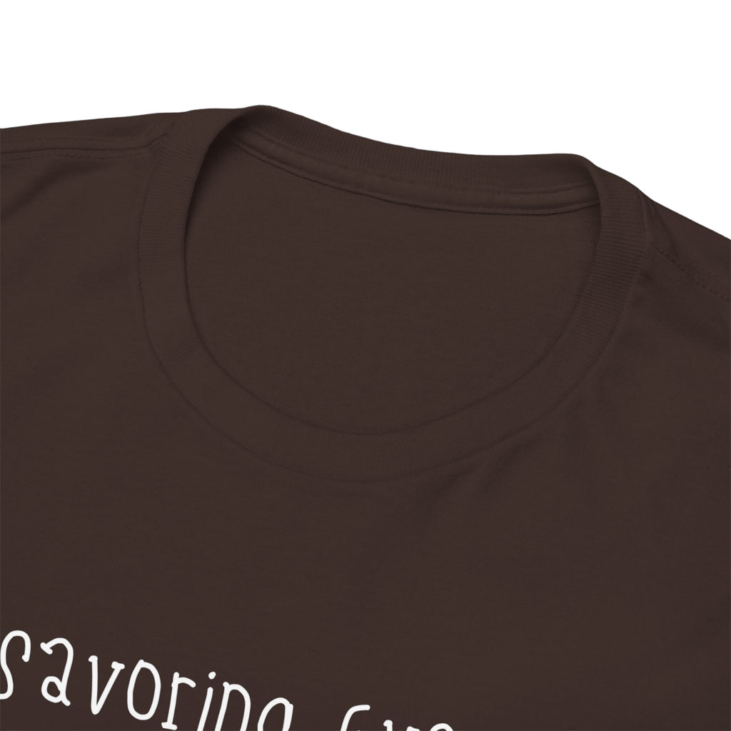 Savoring Every Moment Tee — Minimal Inspirational Black T-Shirt