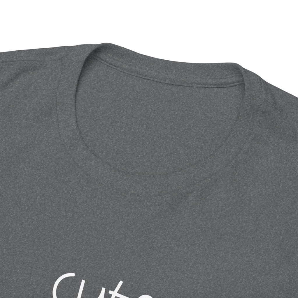 Cute Script T‑Shirt — Minimalist Casual Tee with 'Cute' Chest Print