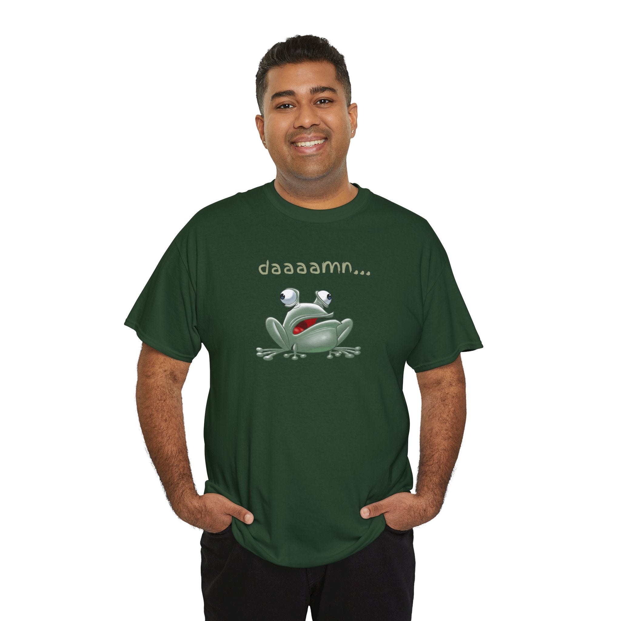 Frog "daaaamn..." T-Shirt — Funny Relaxed Frog Graphic Tee