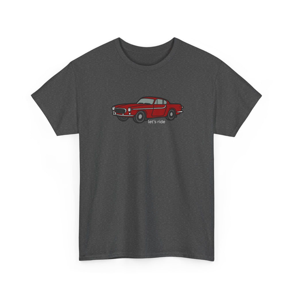 Classic Red Mustang Tee — "let's ride" Vintage Car T-Shirt