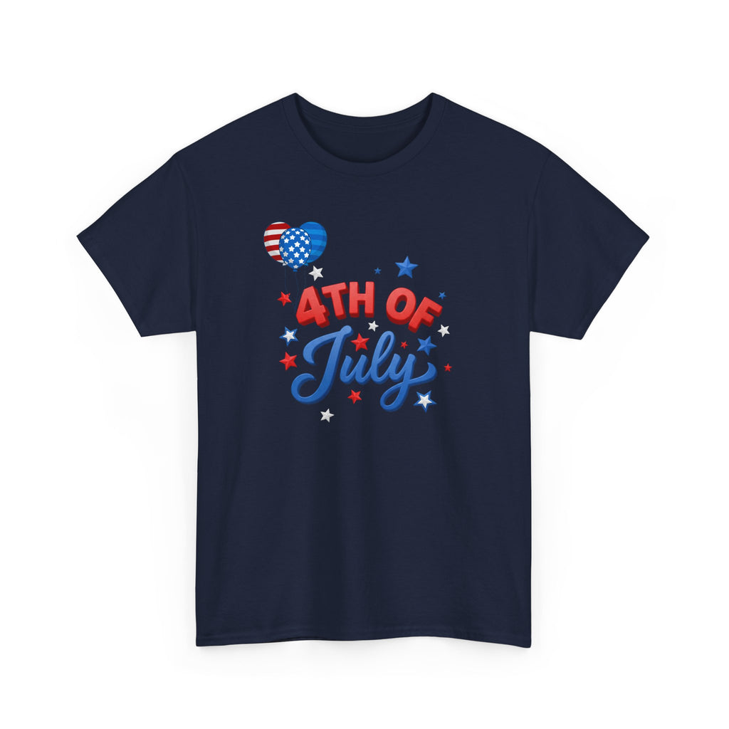 4th of July T-Shirt – Patriotic Stars & Heart Independence Day Tee