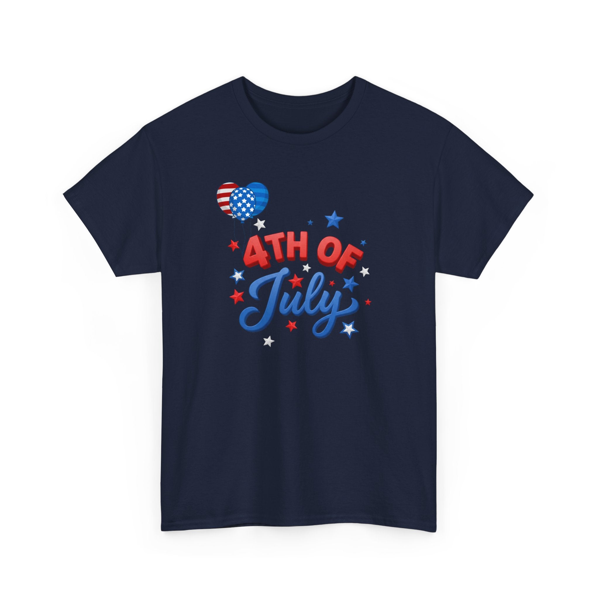 4th of July T-Shirt – Patriotic Stars & Heart Independence Day Tee
