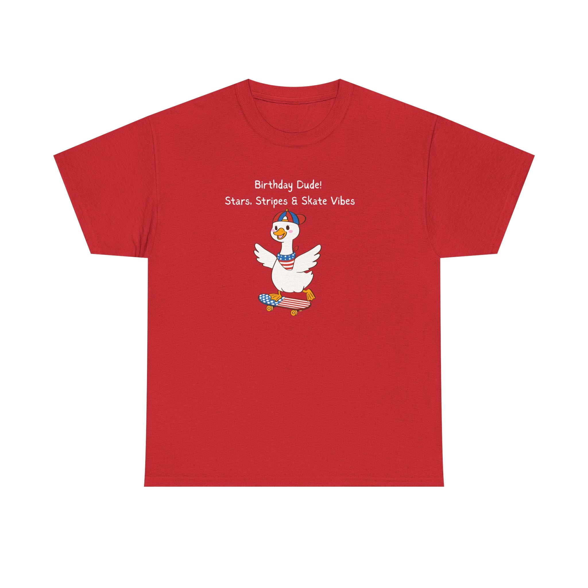 Birthday Dude! Stars, Stripes & Skate Vibes Tee