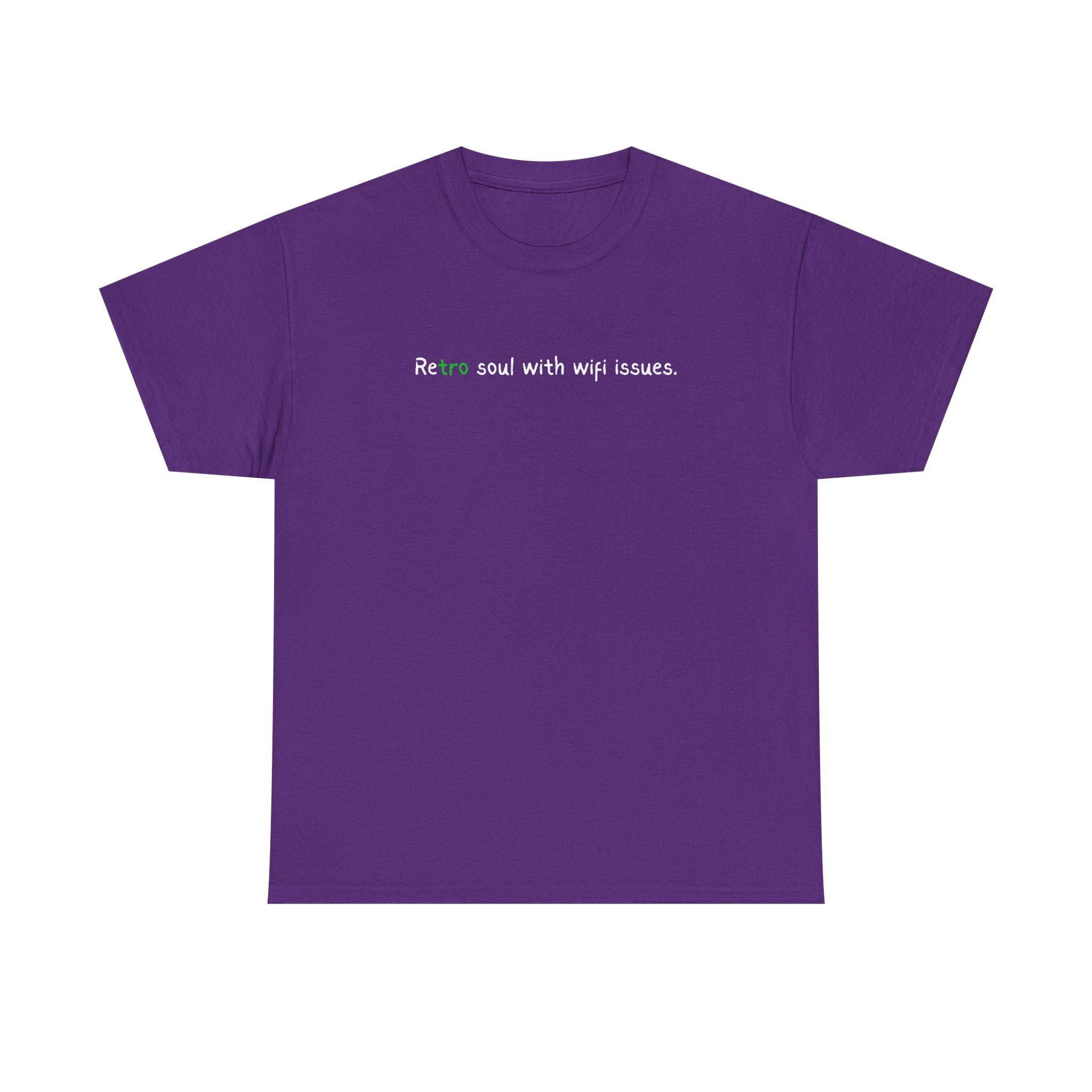 Retro Soul Tee - "Retro soul with wifi issues." Vintage Text Graphic T-Shirt
