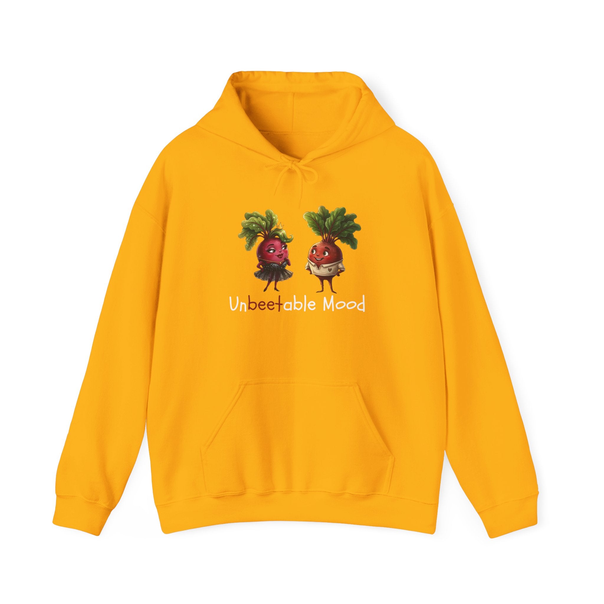 Radish 'Unbeetable Mood' Hoodie – Cute Veggie Couple Graphic Sweatshirt