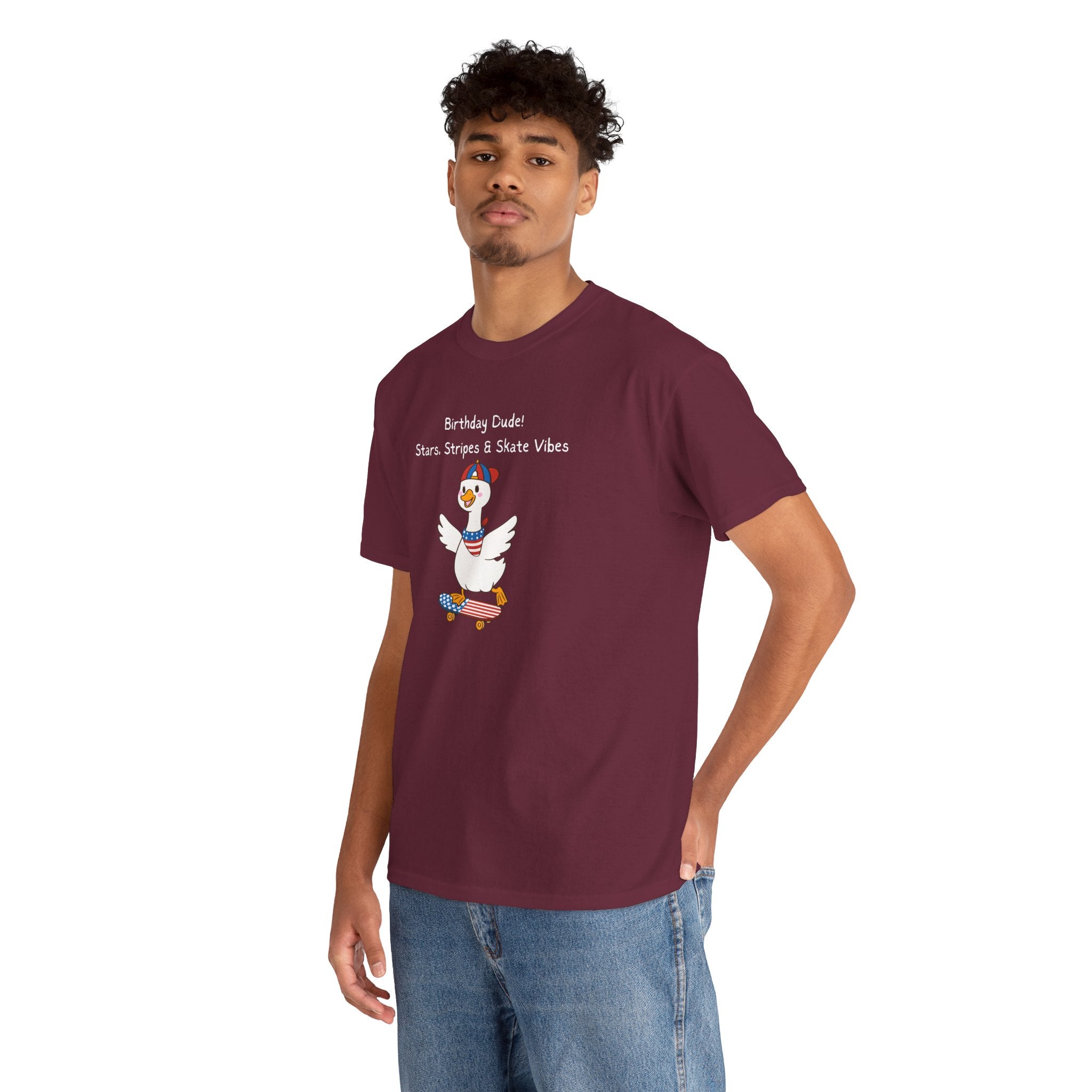 Birthday Dude! Stars, Stripes & Skate Vibes Tee