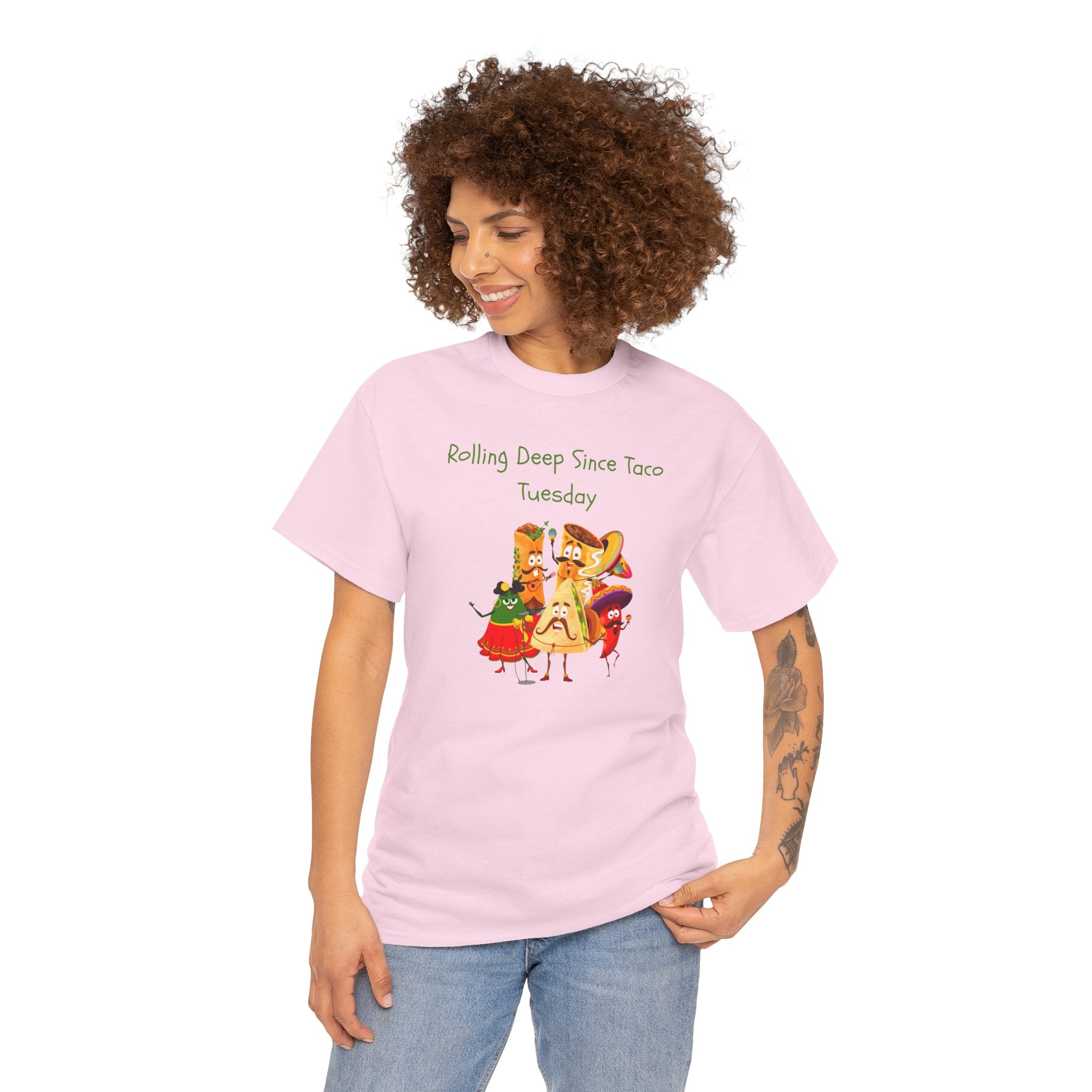Taco Tuesday Graphic Tee — "Rolling Deep Since Taco Tuesday" Funny Mexican Food Shirt