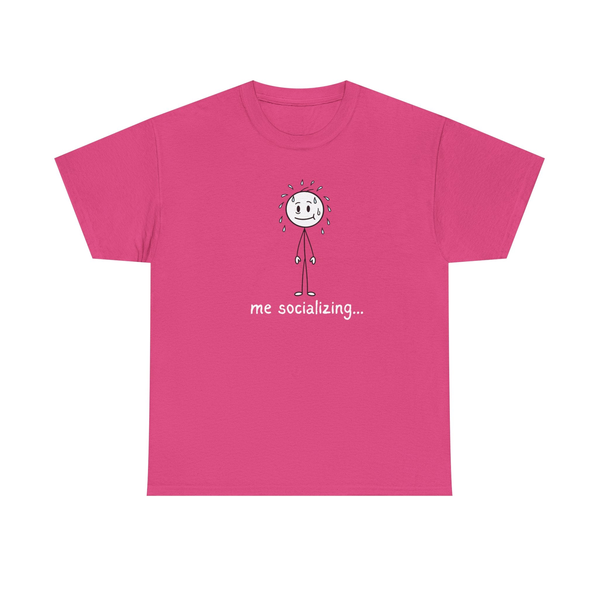 Me Socializing T-Shirt — Funny Introvert Stick Figure Tee
