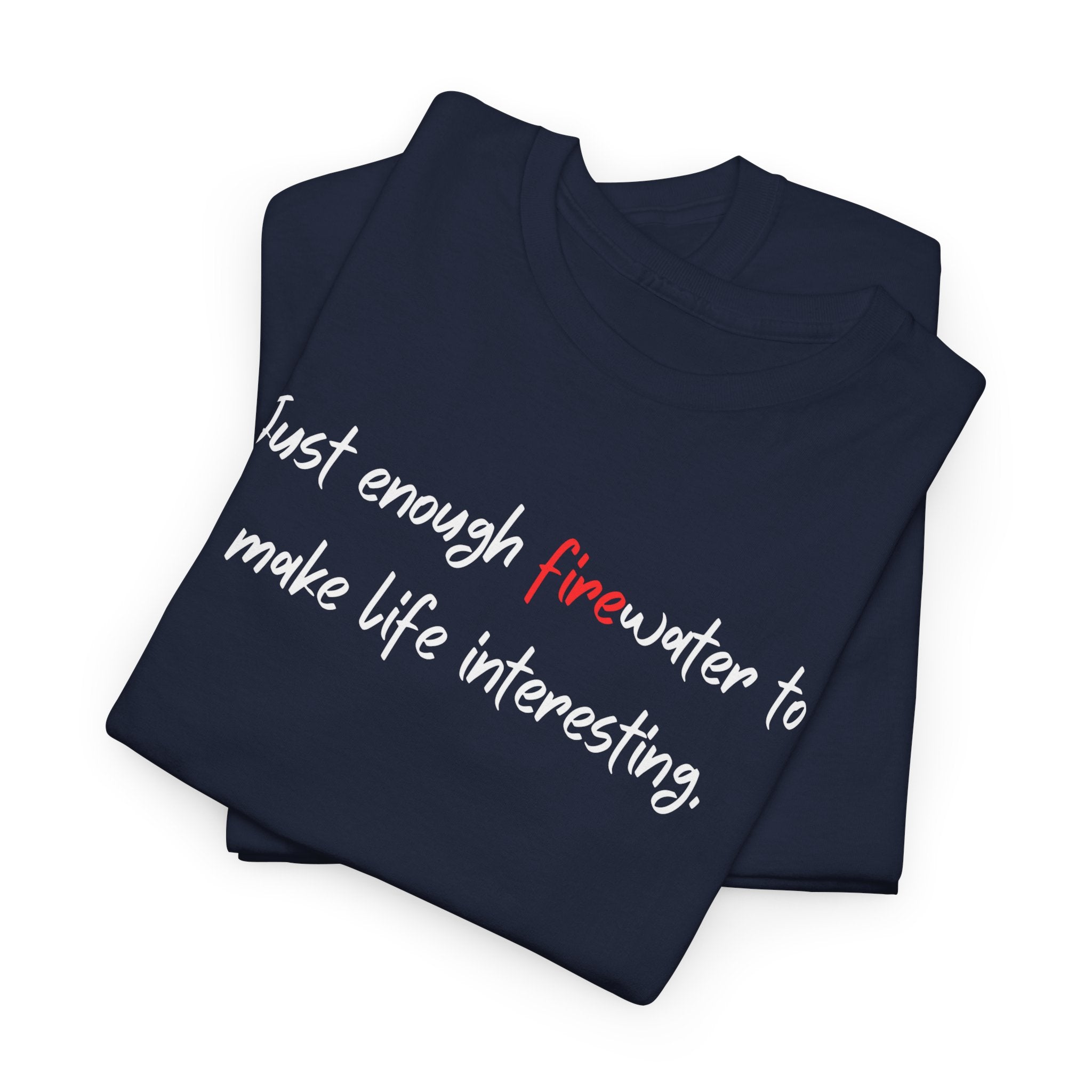 T-Shirt — Minimal 'fine' Chest Embroidered Graphic Tee