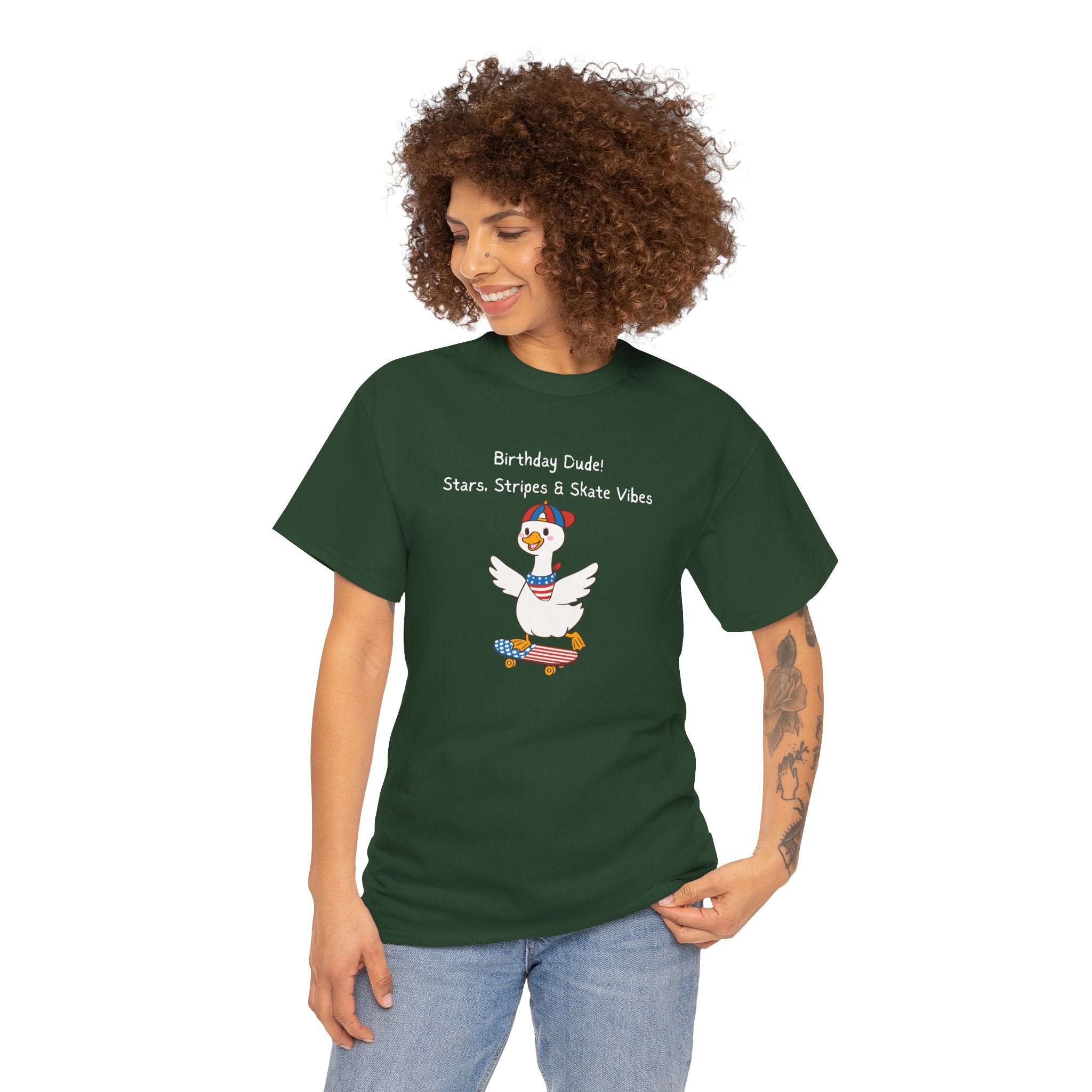 Birthday Dude! Stars, Stripes & Skate Vibes Tee