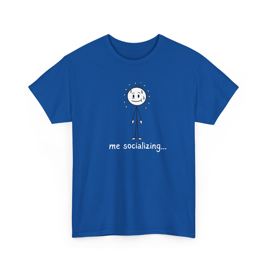 Me Socializing T-Shirt — Funny Introvert Stick Figure Tee