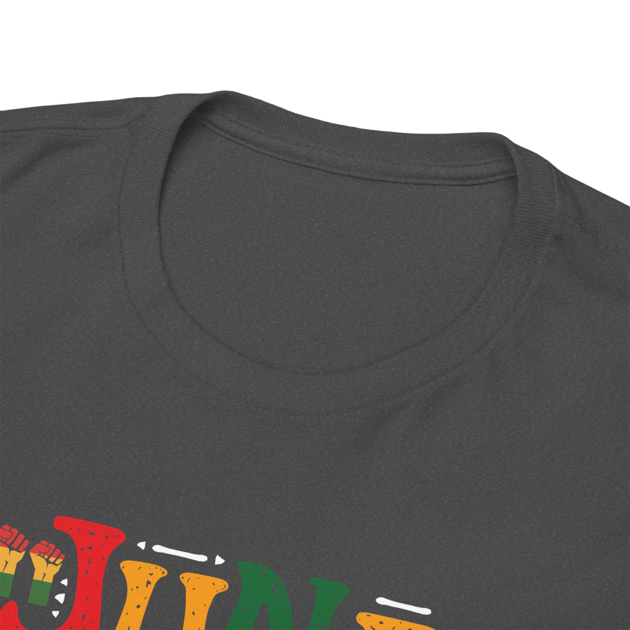 Juneteenth Graphic T-Shirt — Colorful Retro "Juneteenth" Tee (Jun 19 Celebration)