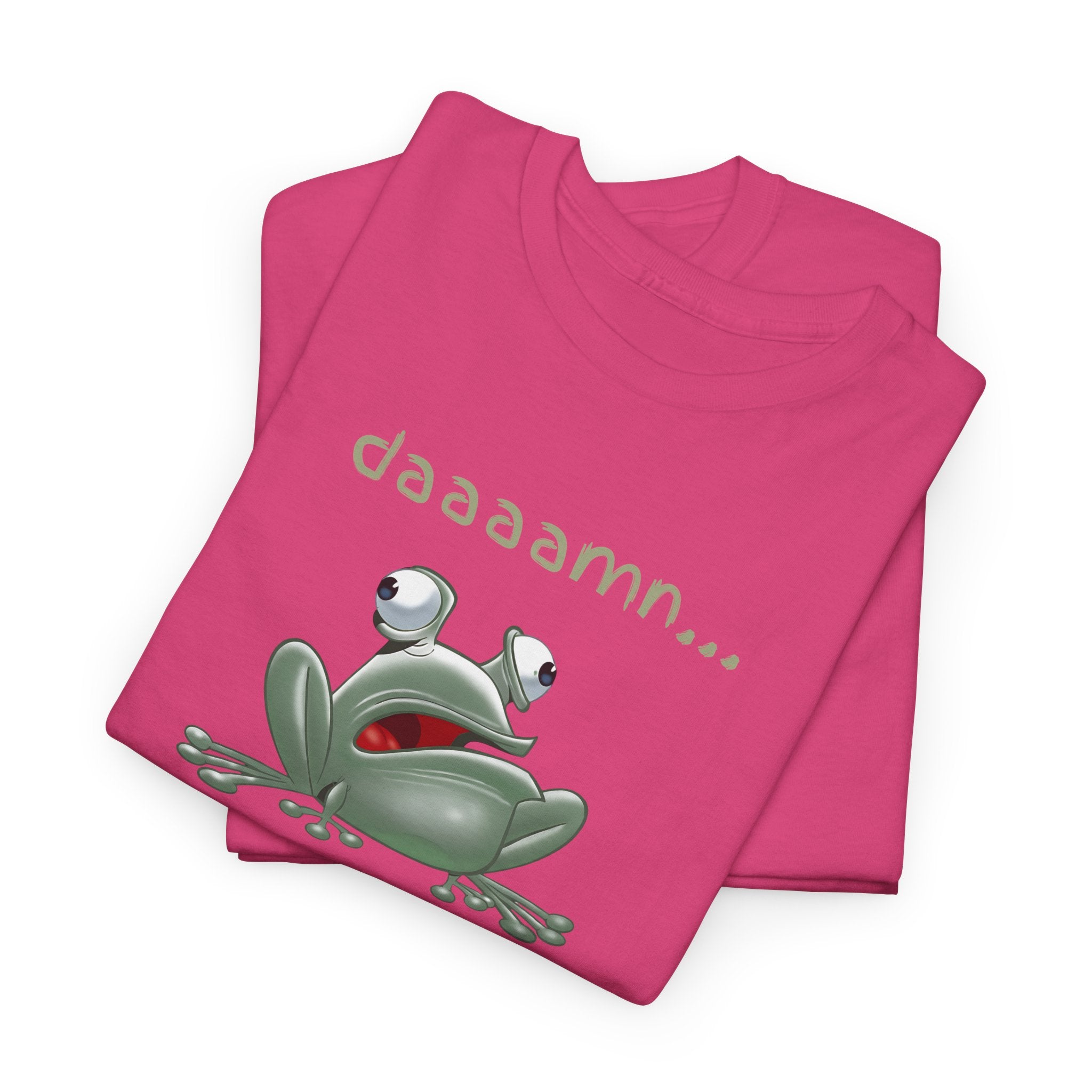 Frog "daaaamn..." T-Shirt — Funny Relaxed Frog Graphic Tee