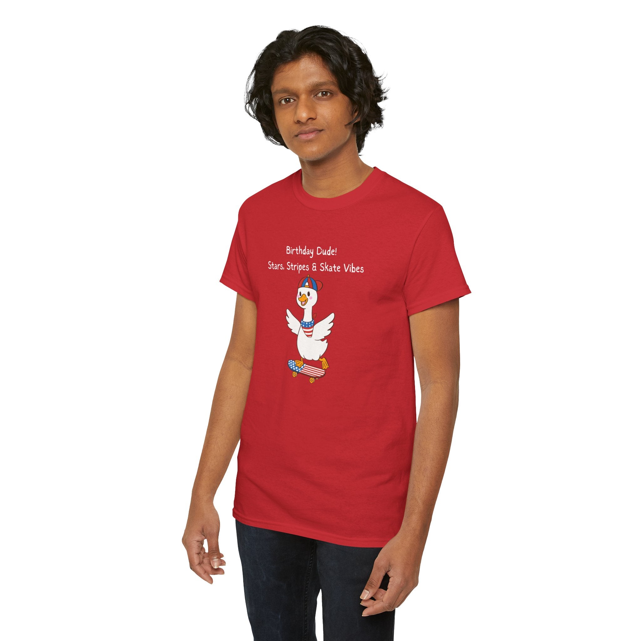 Birthday Dude! Stars, Stripes & Skate Vibes Tee