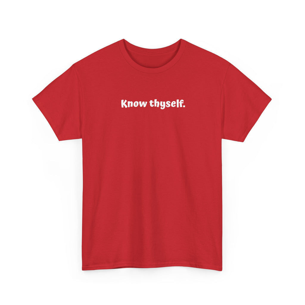 Know Thyself T-Shirt — Minimalist Affirmation Tee
