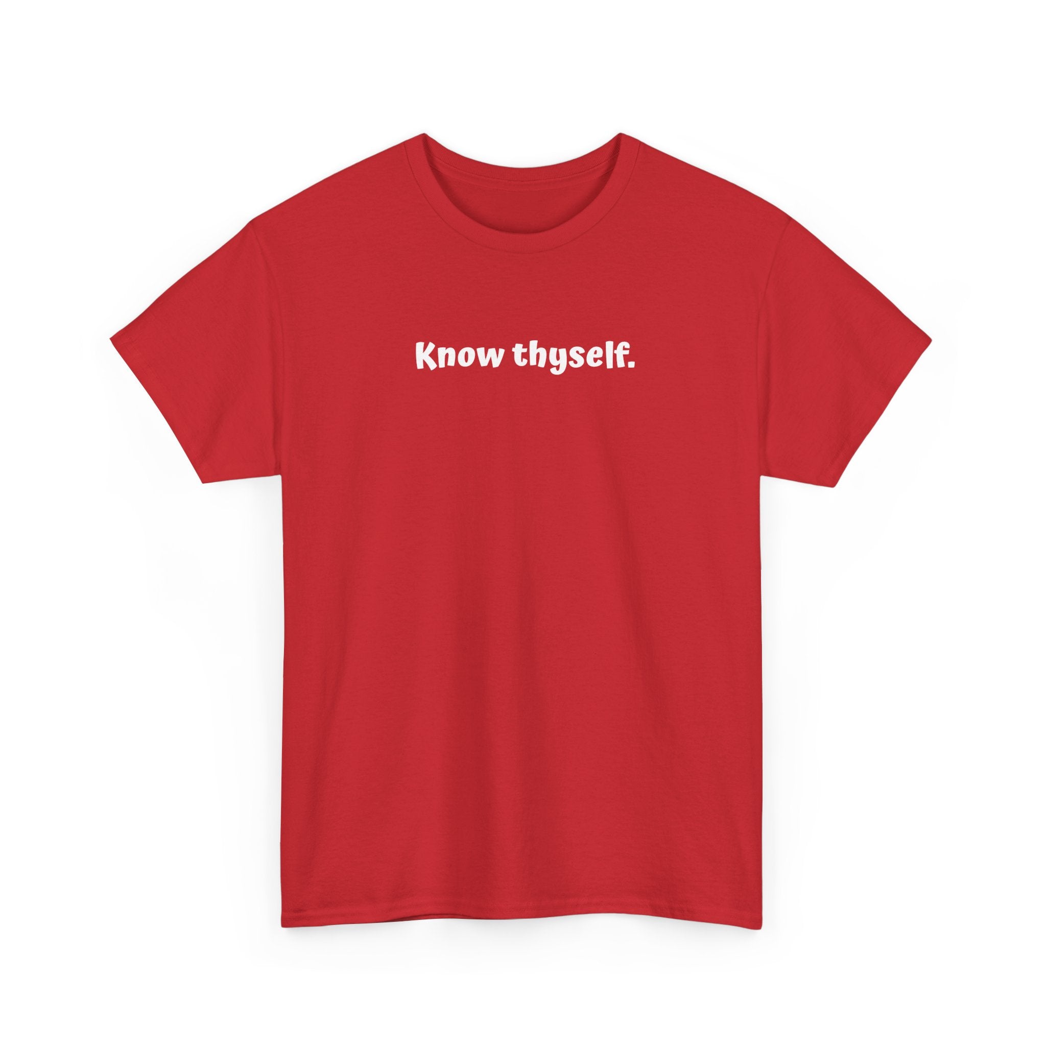 Know Thyself T-Shirt — Minimalist Affirmation Tee