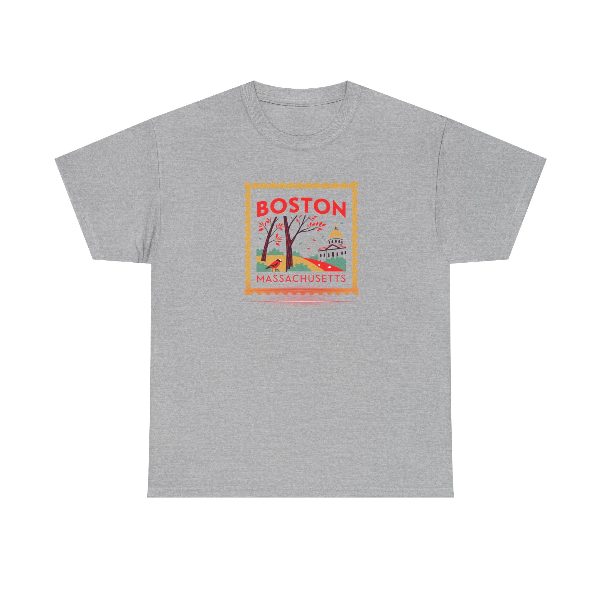 Boston Massachusetts Stamp Graphic Tee